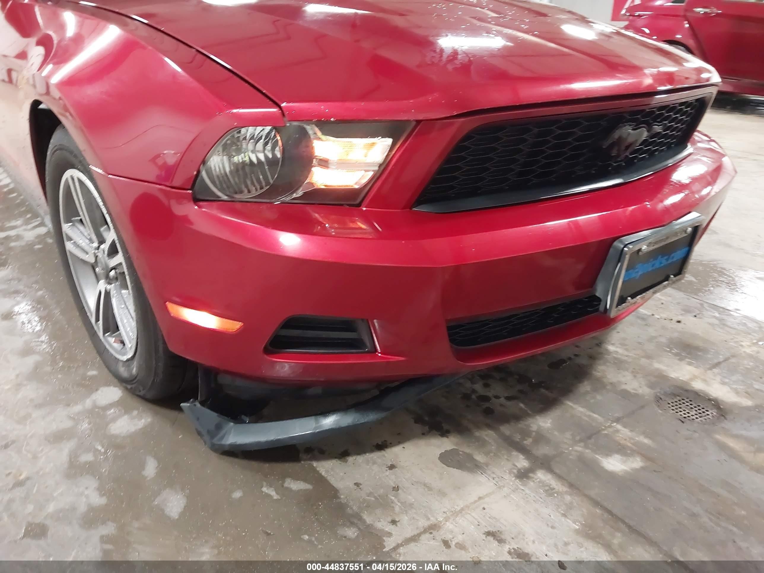 2012 Ford Mustang V6 Premium Red vin: 1ZVBP8AMXC5210856