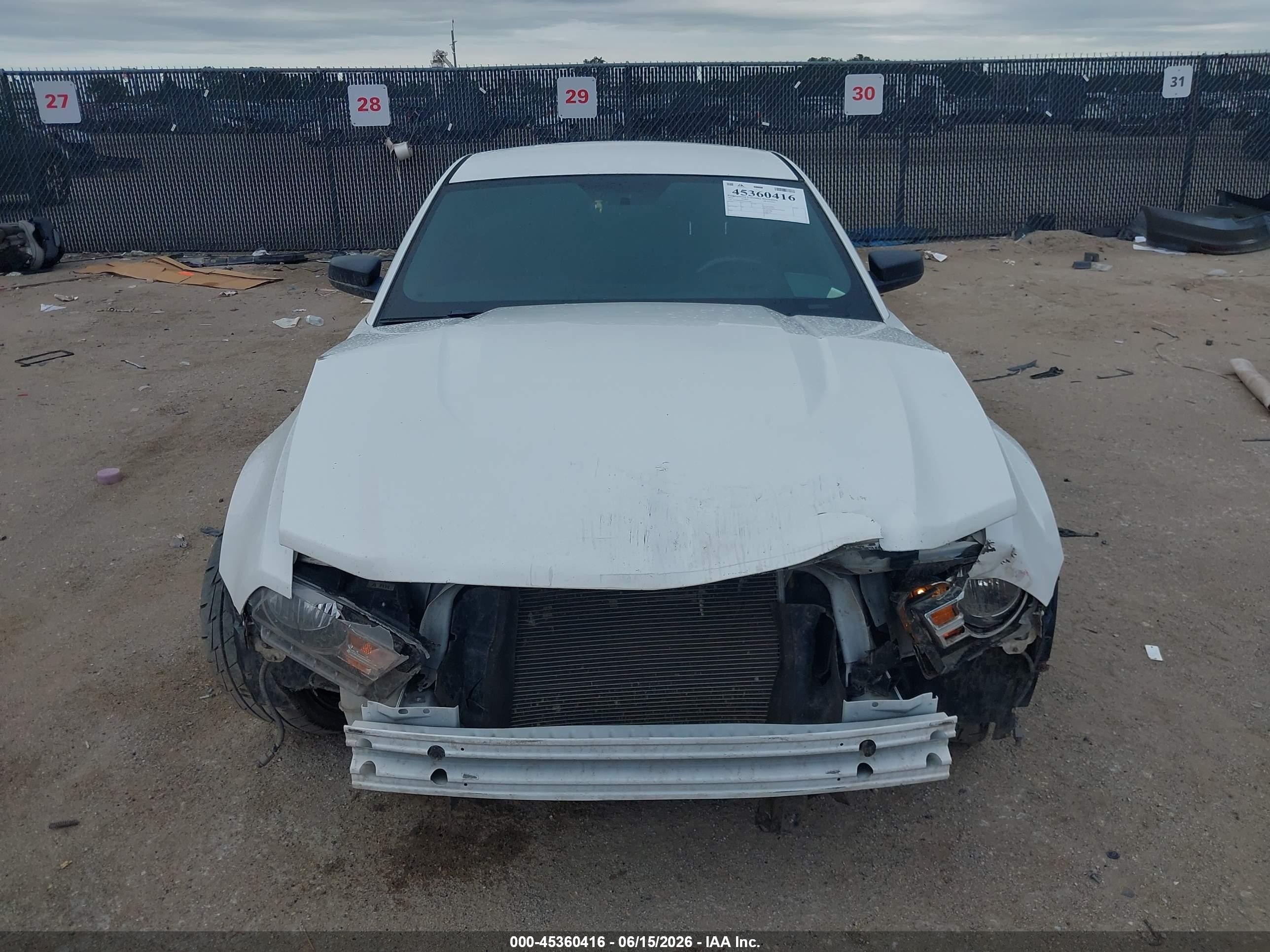 2012 Ford Mustang V6 White vin: 1ZVBP8AMXC5252699