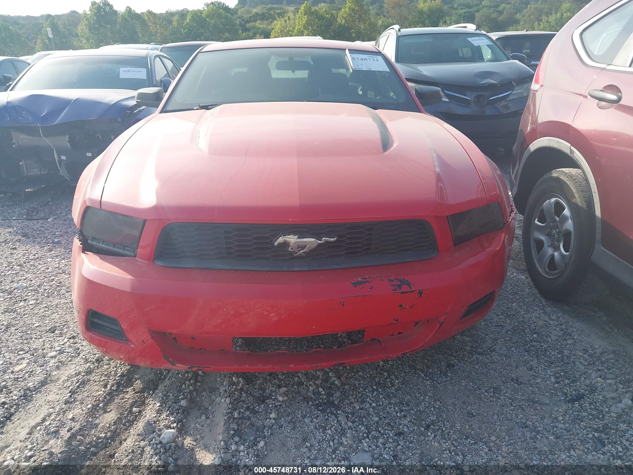 2012 Ford Mustang V6 Red vin: 1ZVBP8AMXC5272581