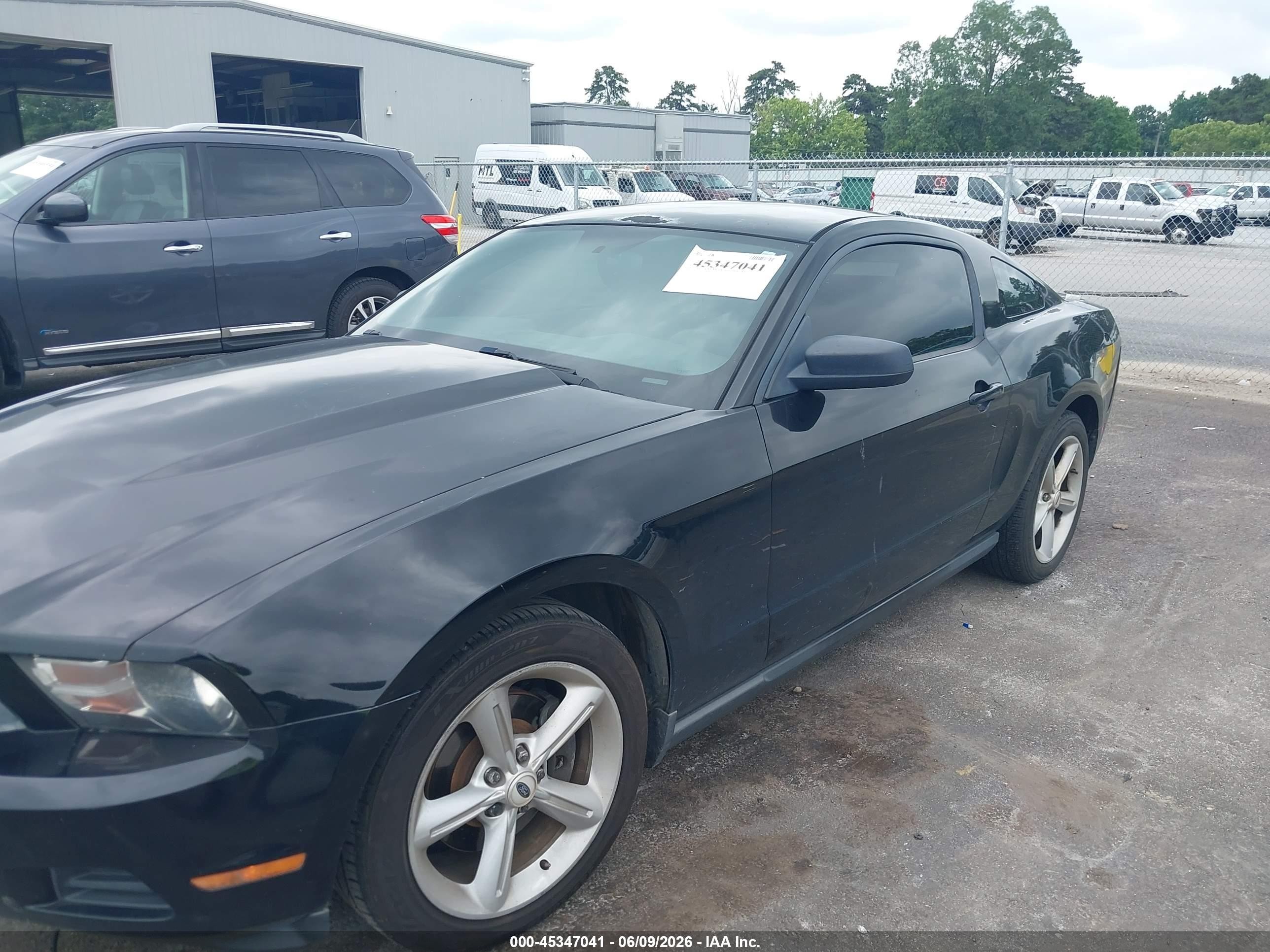 2012 Ford Mustang V6 Black vin: 1ZVBP8AMXC5273505