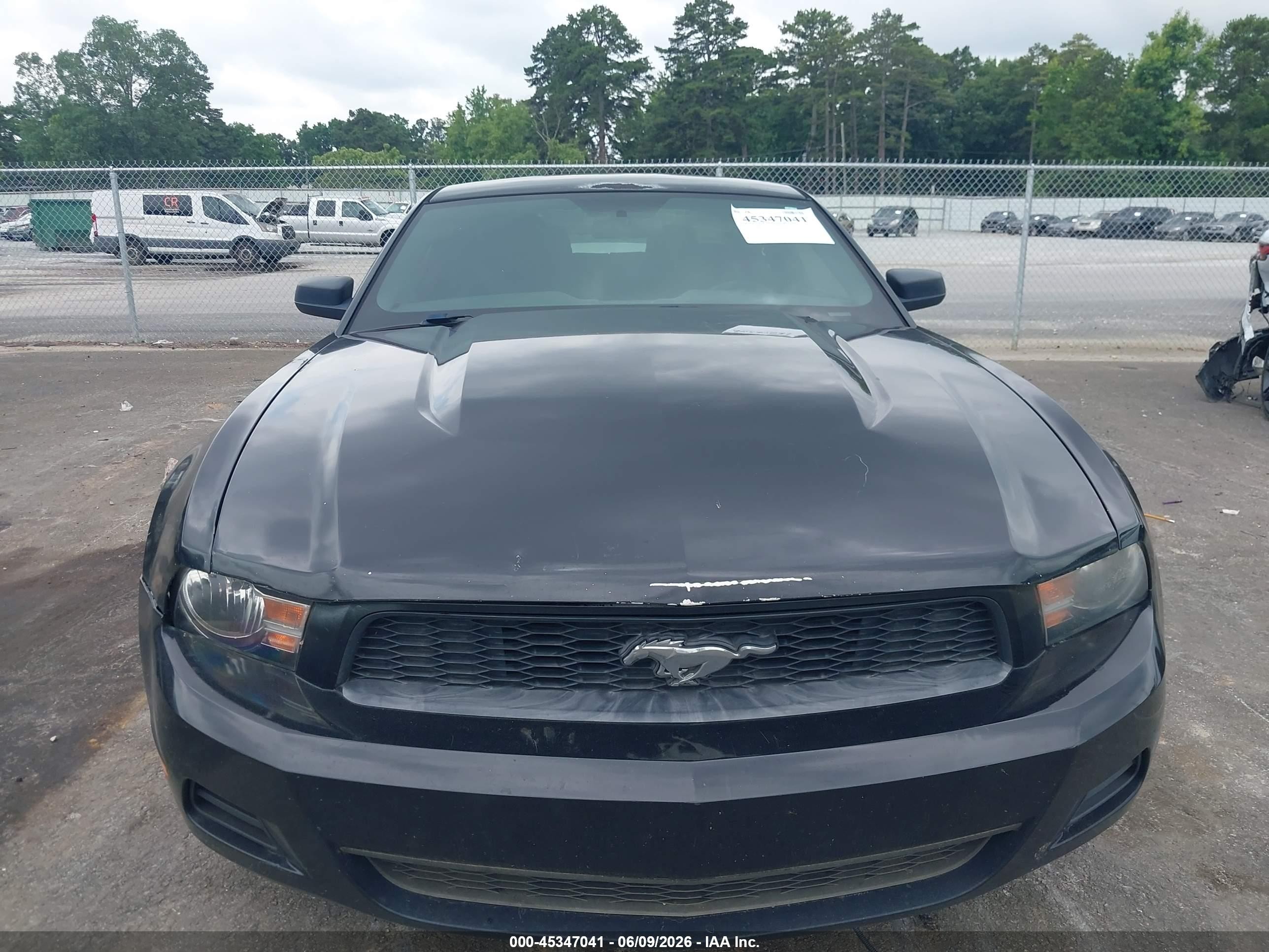 2012 Ford Mustang V6 Black vin: 1ZVBP8AMXC5273505