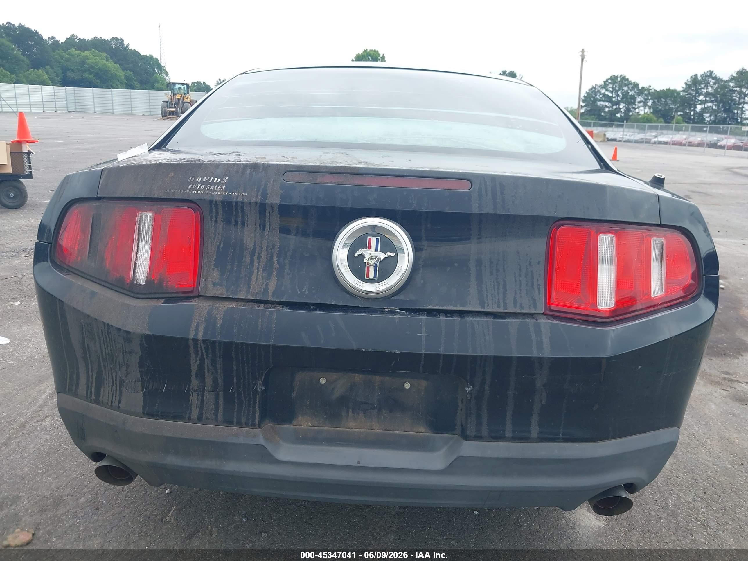 2012 Ford Mustang V6 Black vin: 1ZVBP8AMXC5273505