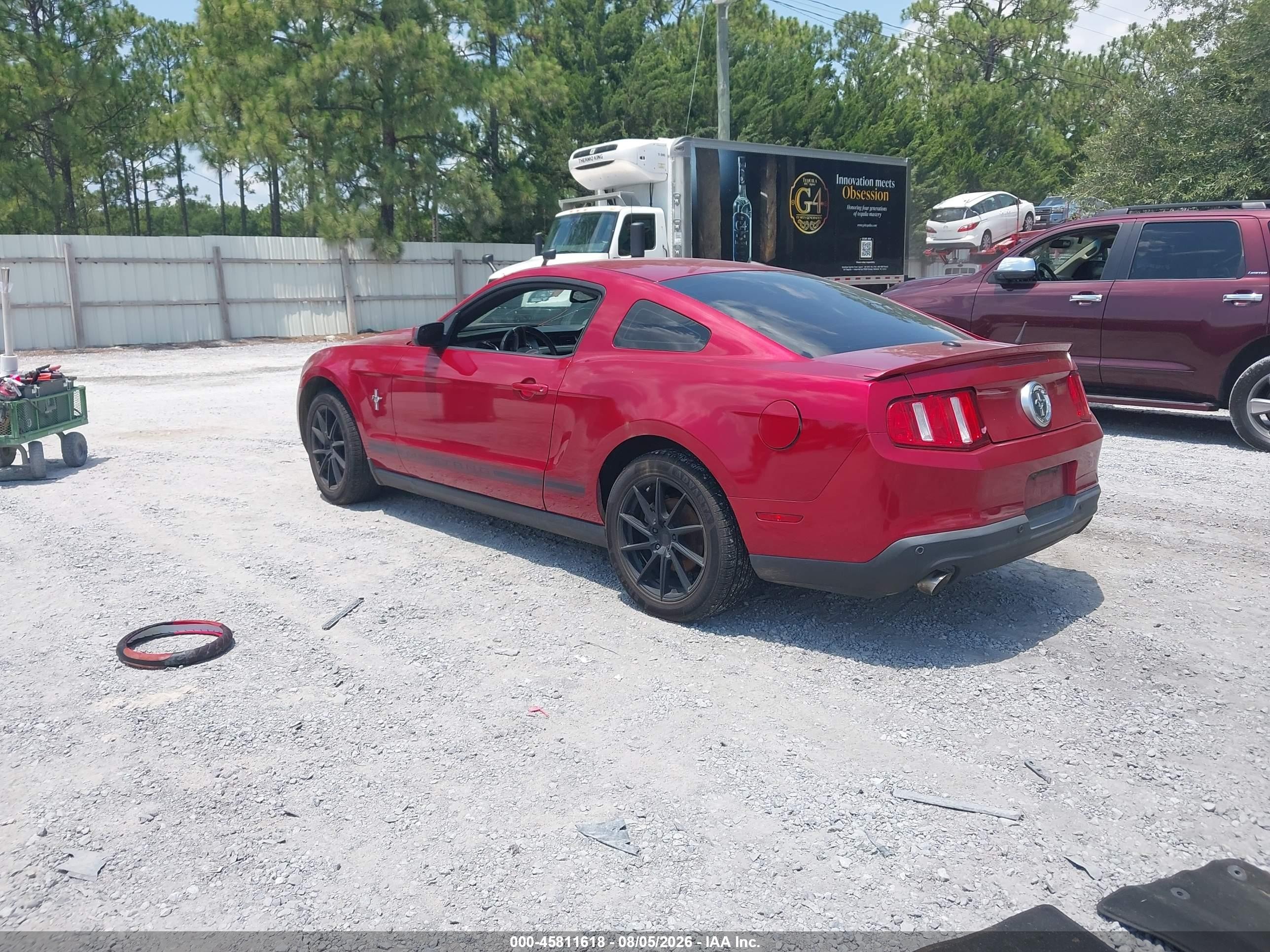 2012 Ford Mustang V6 Premium Red vin: 1ZVBP8AMXC5277618