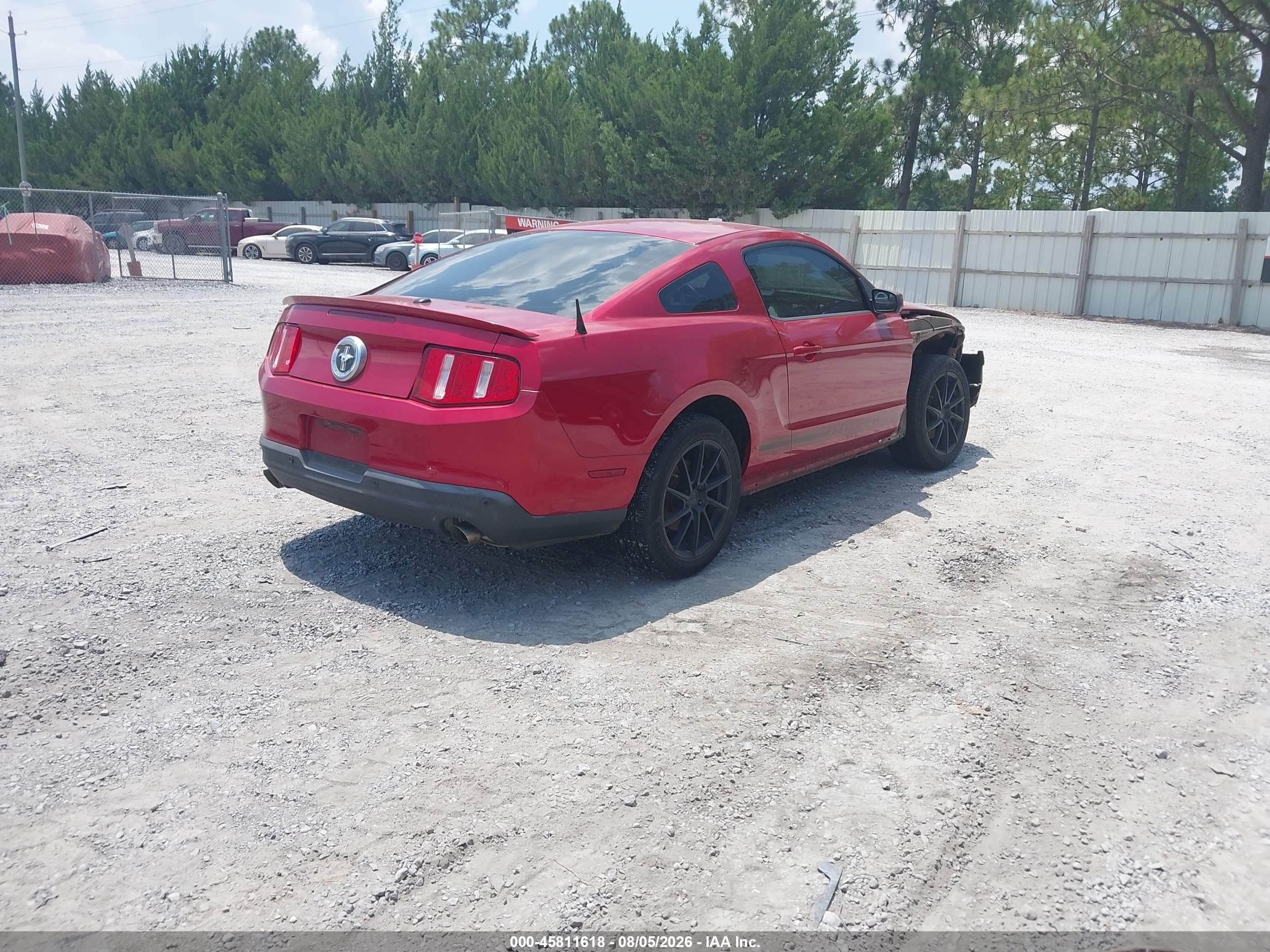 2012 Ford Mustang V6 Premium Red vin: 1ZVBP8AMXC5277618