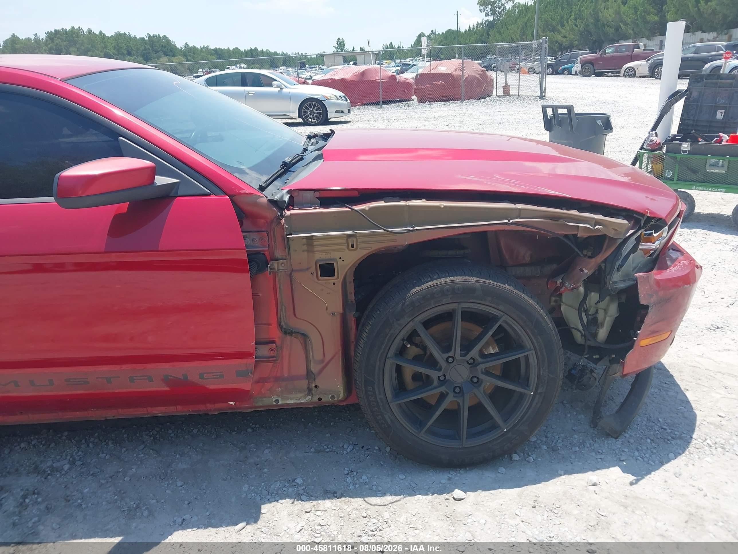 2012 Ford Mustang V6 Premium Red vin: 1ZVBP8AMXC5277618