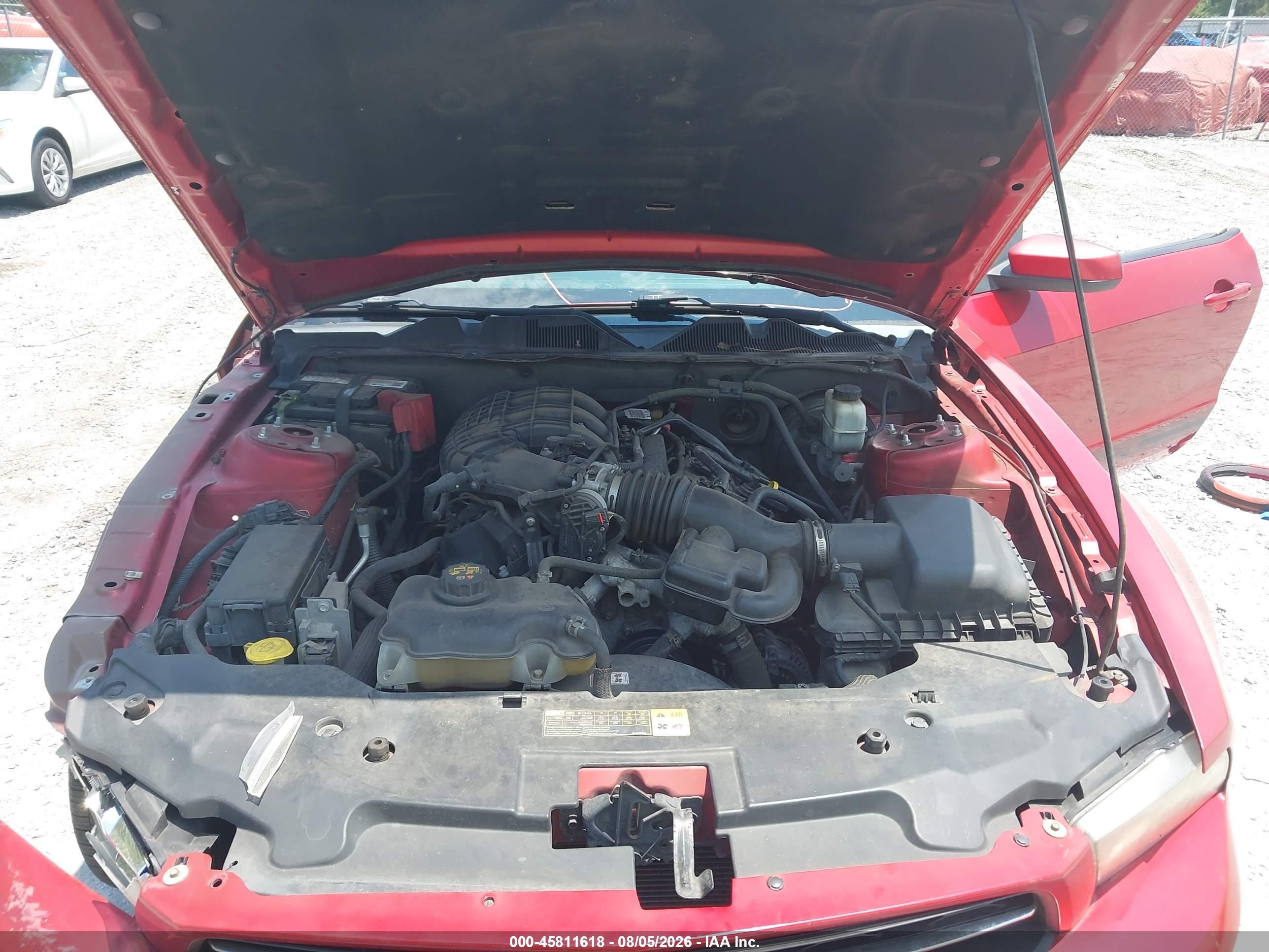 2012 Ford Mustang V6 Premium Red vin: 1ZVBP8AMXC5277618