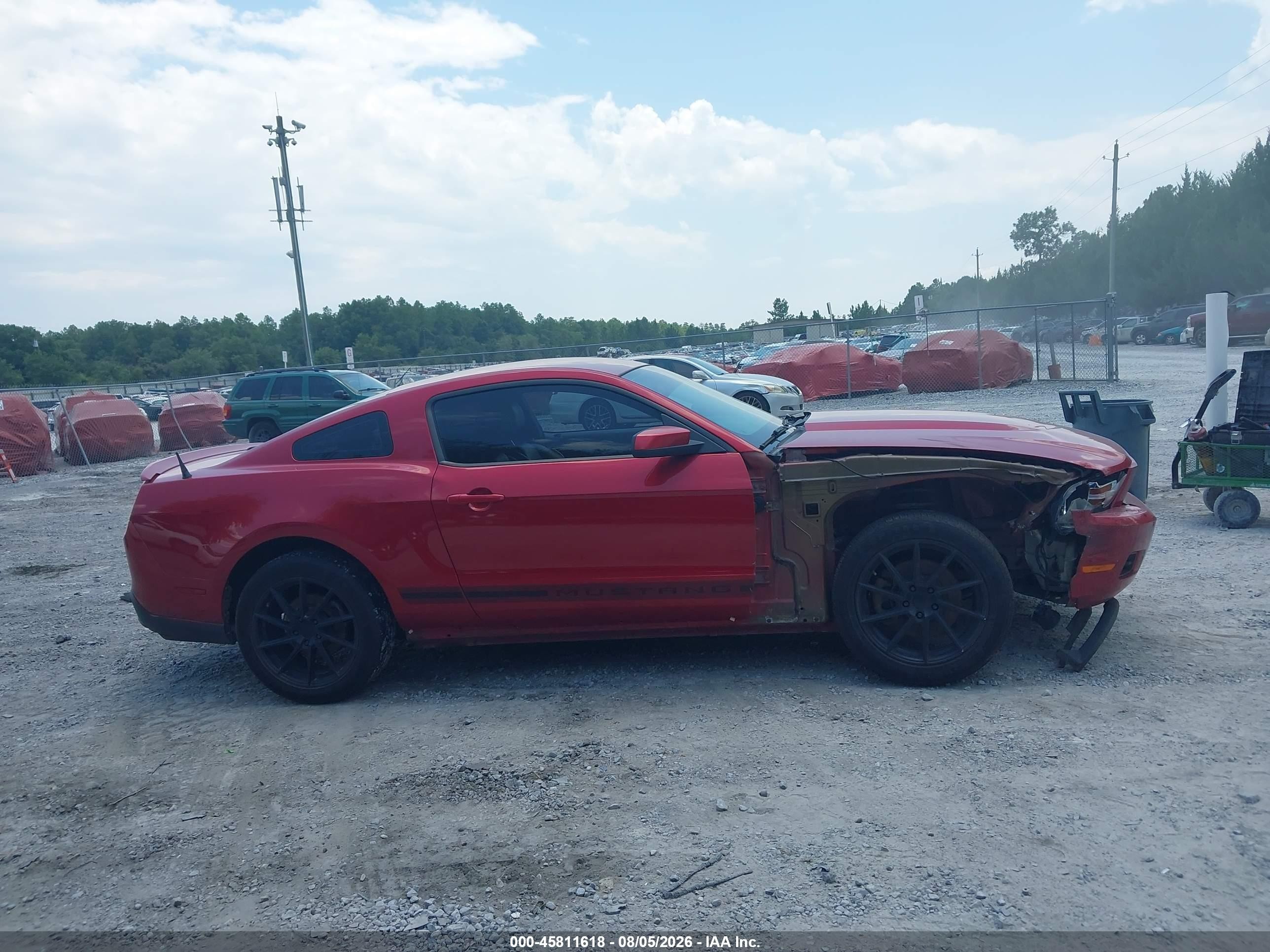 2012 Ford Mustang V6 Premium Red vin: 1ZVBP8AMXC5277618