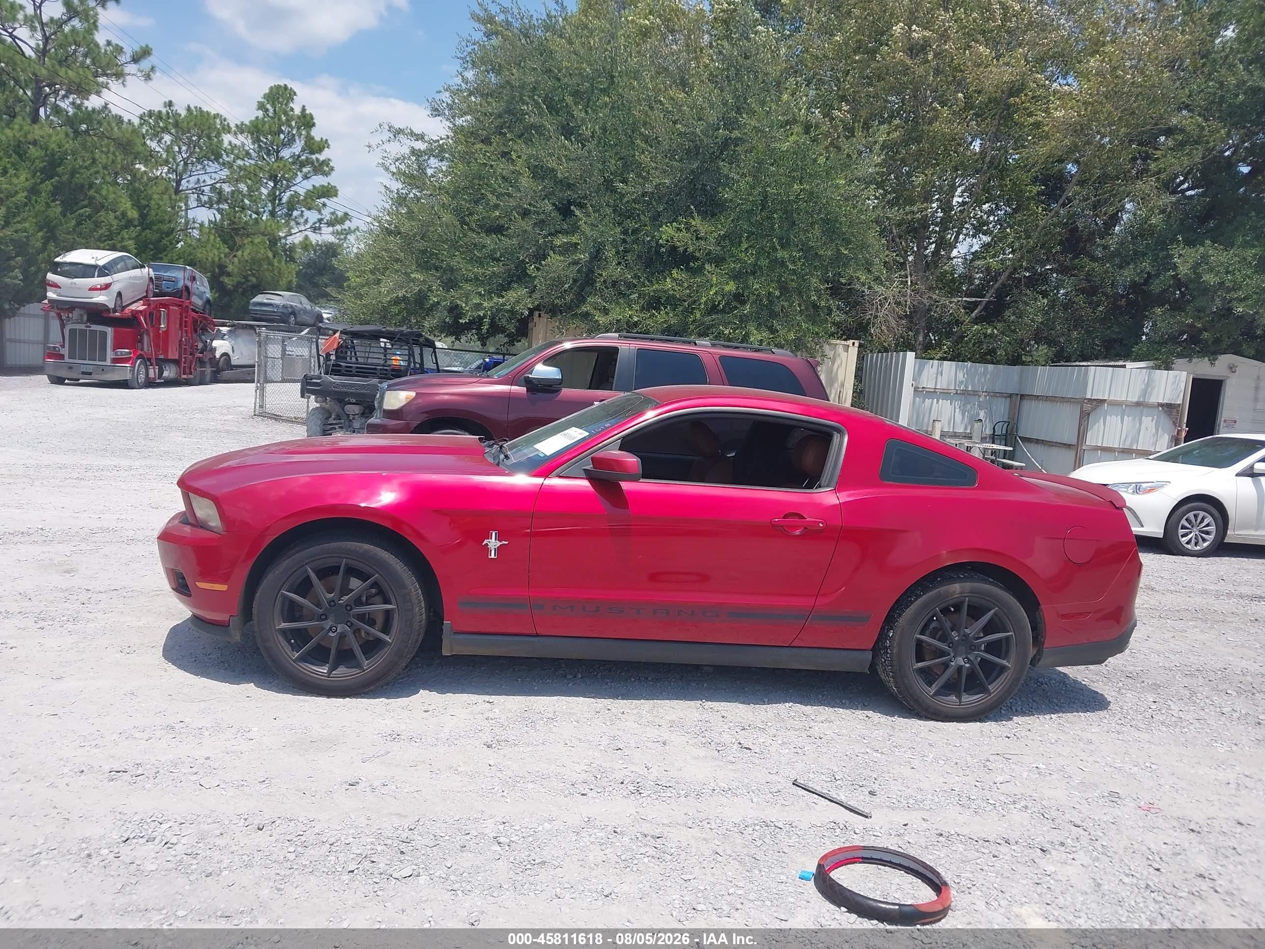 2012 Ford Mustang V6 Premium Red vin: 1ZVBP8AMXC5277618
