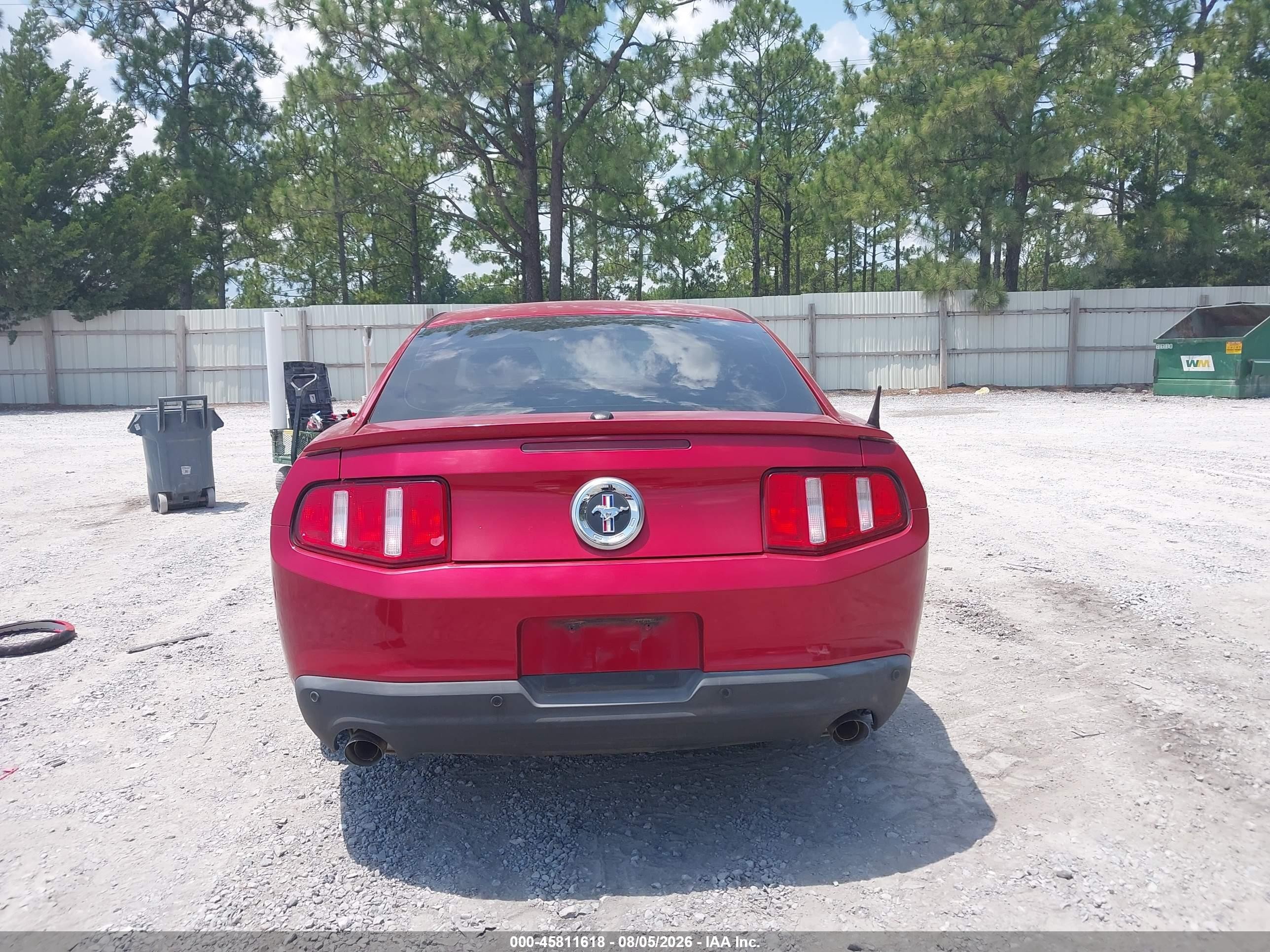 2012 Ford Mustang V6 Premium Red vin: 1ZVBP8AMXC5277618
