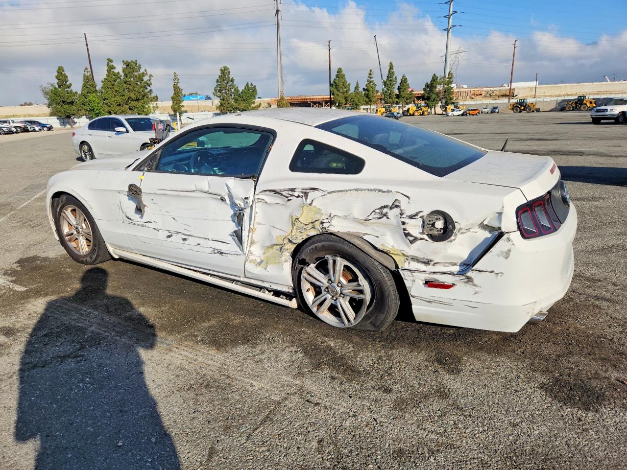 2013 Ford Mustang White vin: 1ZVBP8AMXD5203441