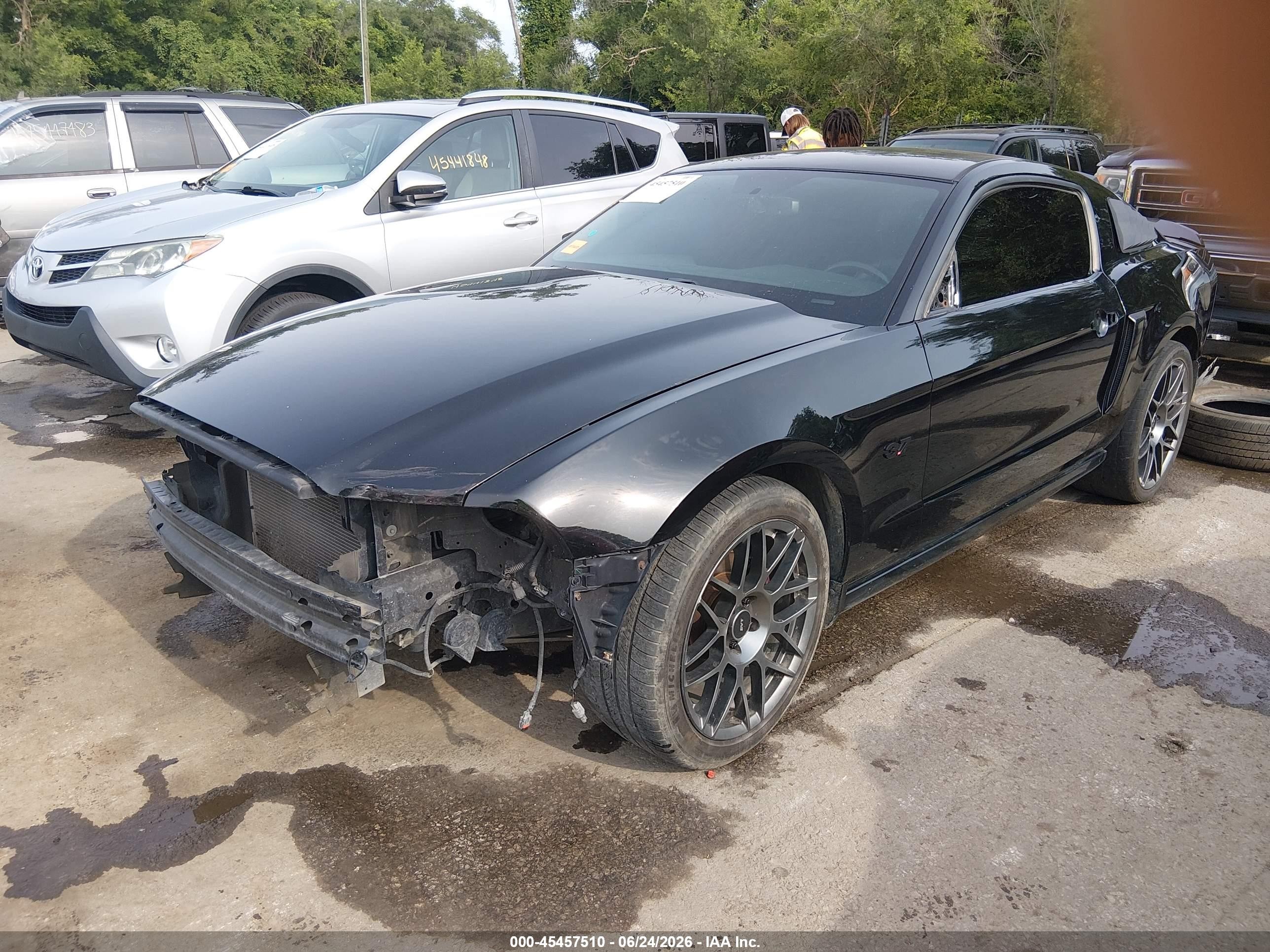 2014 Ford Mustang V6 Black vin: 1ZVBP8AMXE5231449