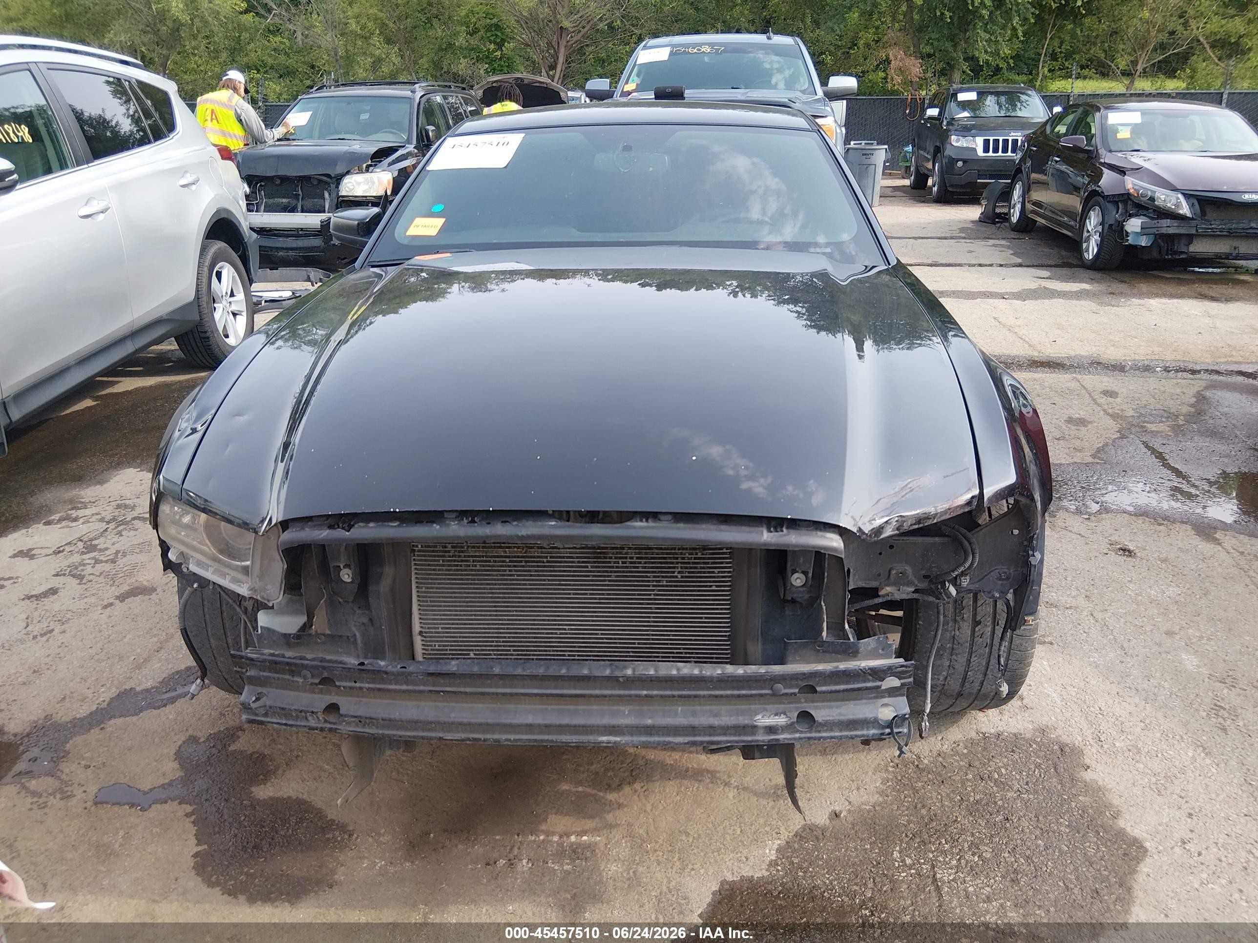 2014 Ford Mustang V6 Black vin: 1ZVBP8AMXE5231449