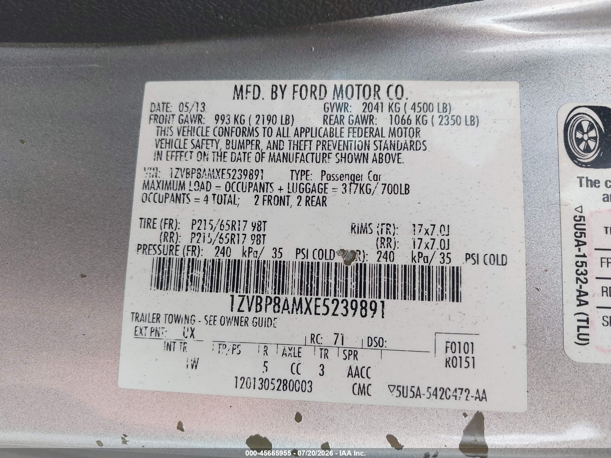 2014 Ford Mustang V6 Серебряный vin: 1ZVBP8AMXE5239891