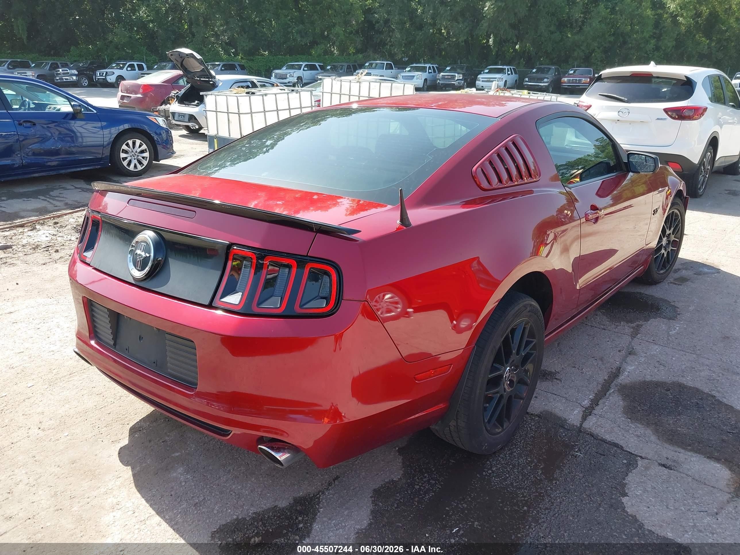 2014 Ford Mustang V6 Red vin: 1ZVBP8AMXE5254682