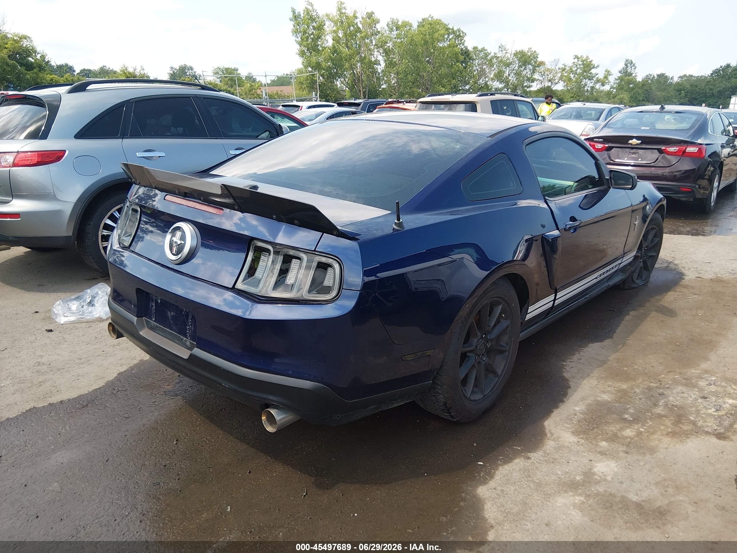 2010 Ford Mustang V6/v6 Premium Blue vin: 1ZVBP8AN1A5166459