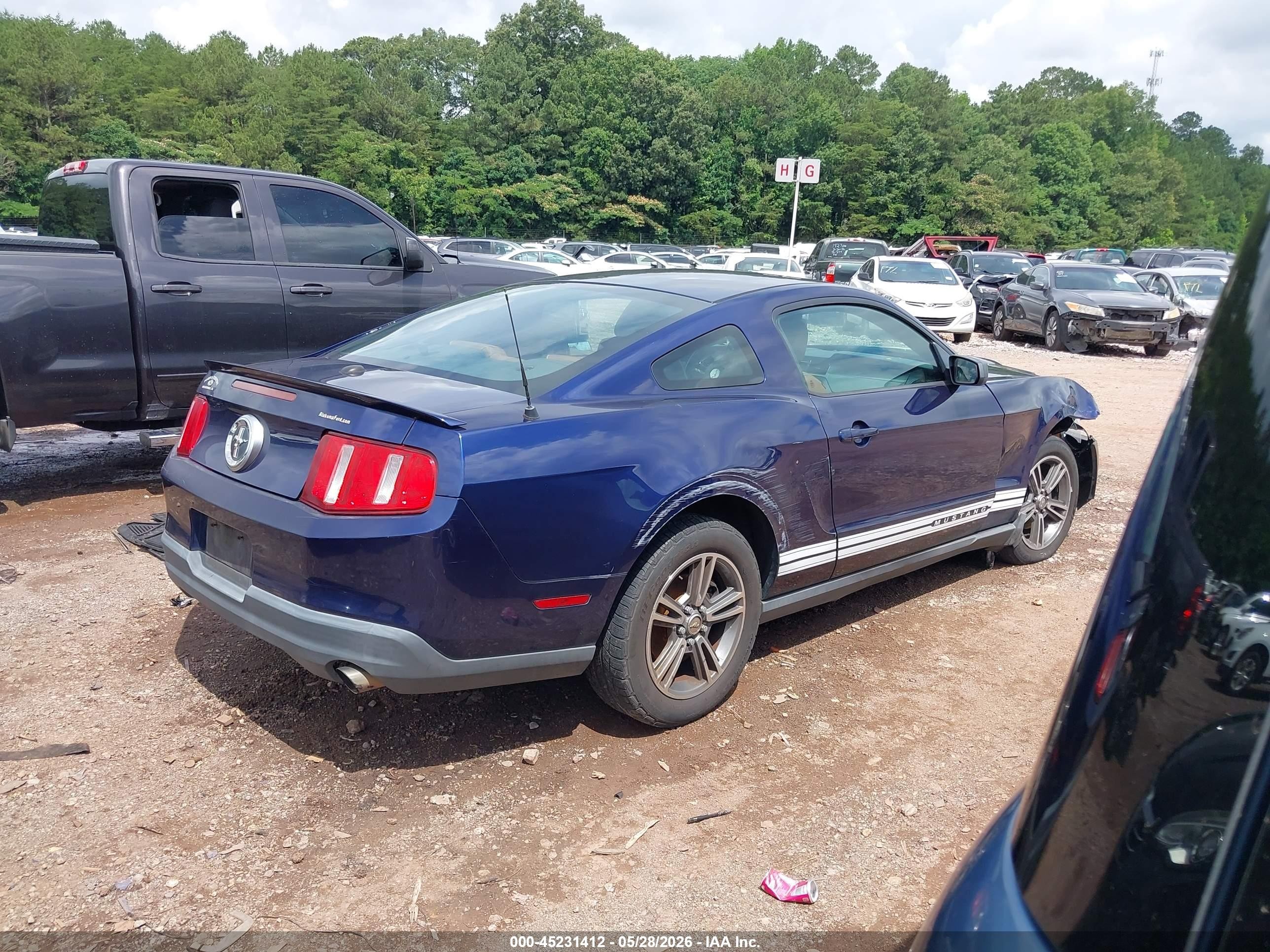 2010 Ford Mustang V6/v6 Premium Blue vin: 1ZVBP8AN3A5108305