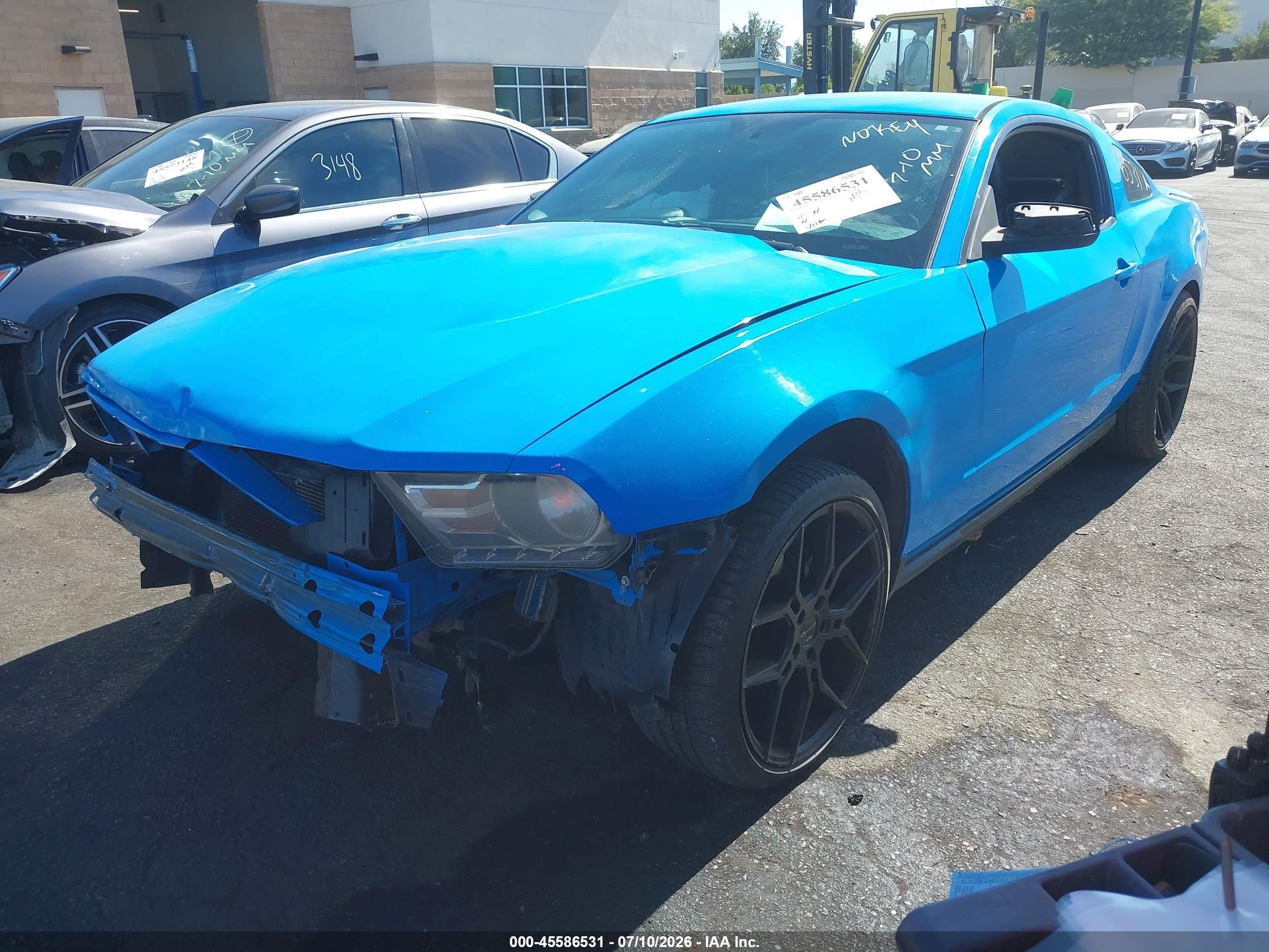 2010 Ford Mustang V6 Premium Blue vin: 1ZVBP8AN4A5138977