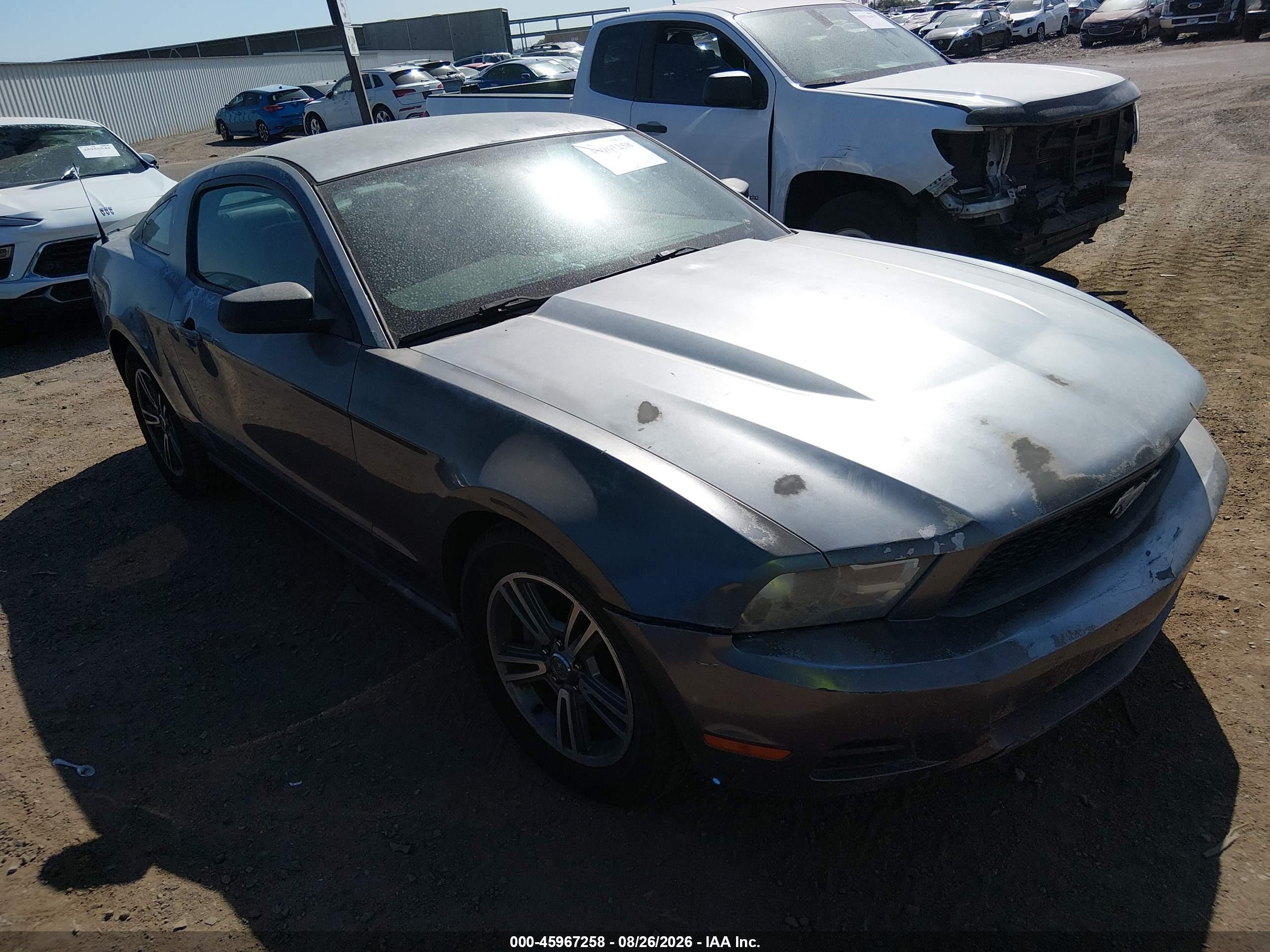 2010 Ford Mustang V6/v6 Premium Серый vin: 1ZVBP8AN8A5126749