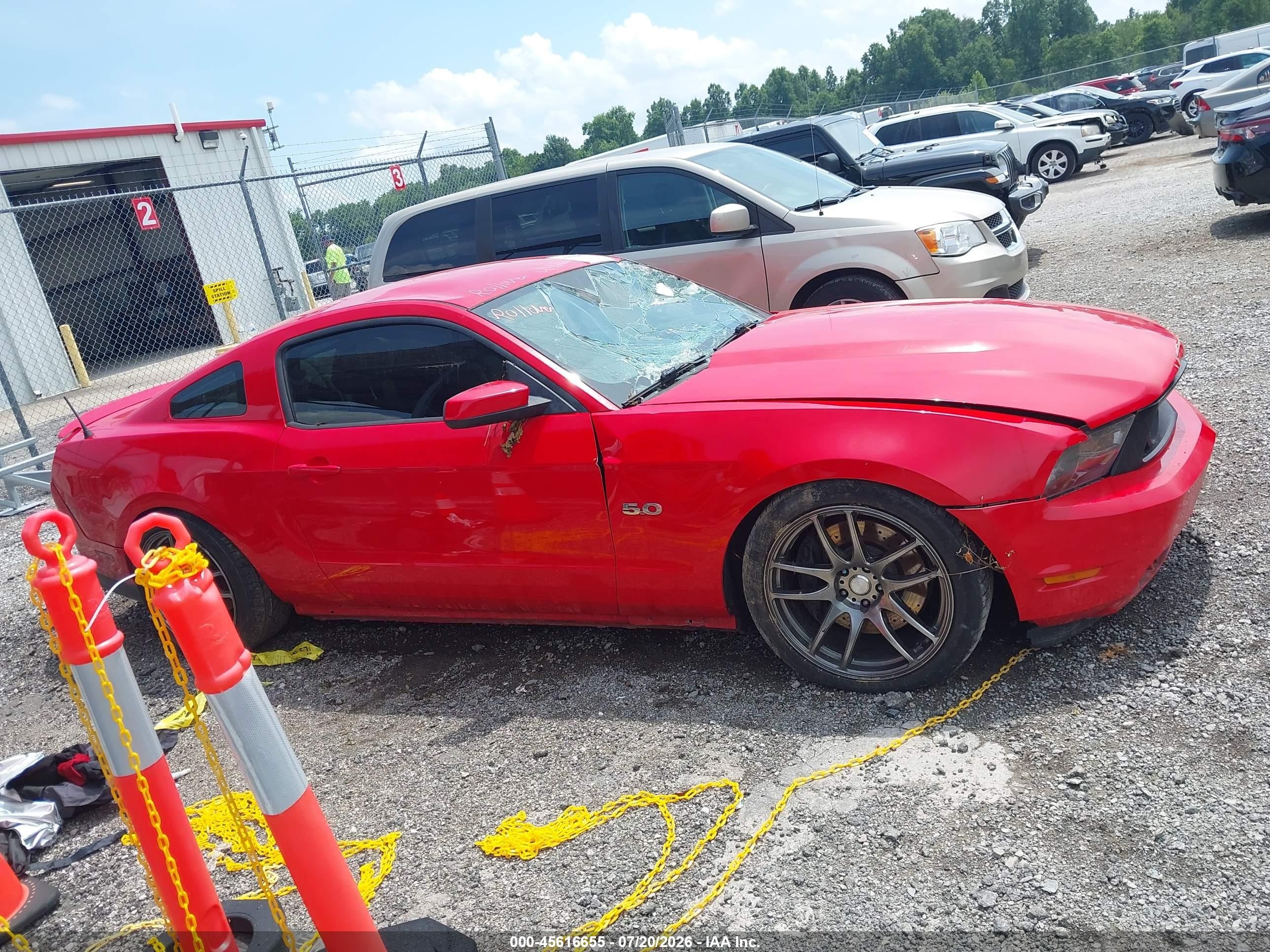 2012 Ford Mustang Gt Red vin: 1ZVBP8CF0C5240530