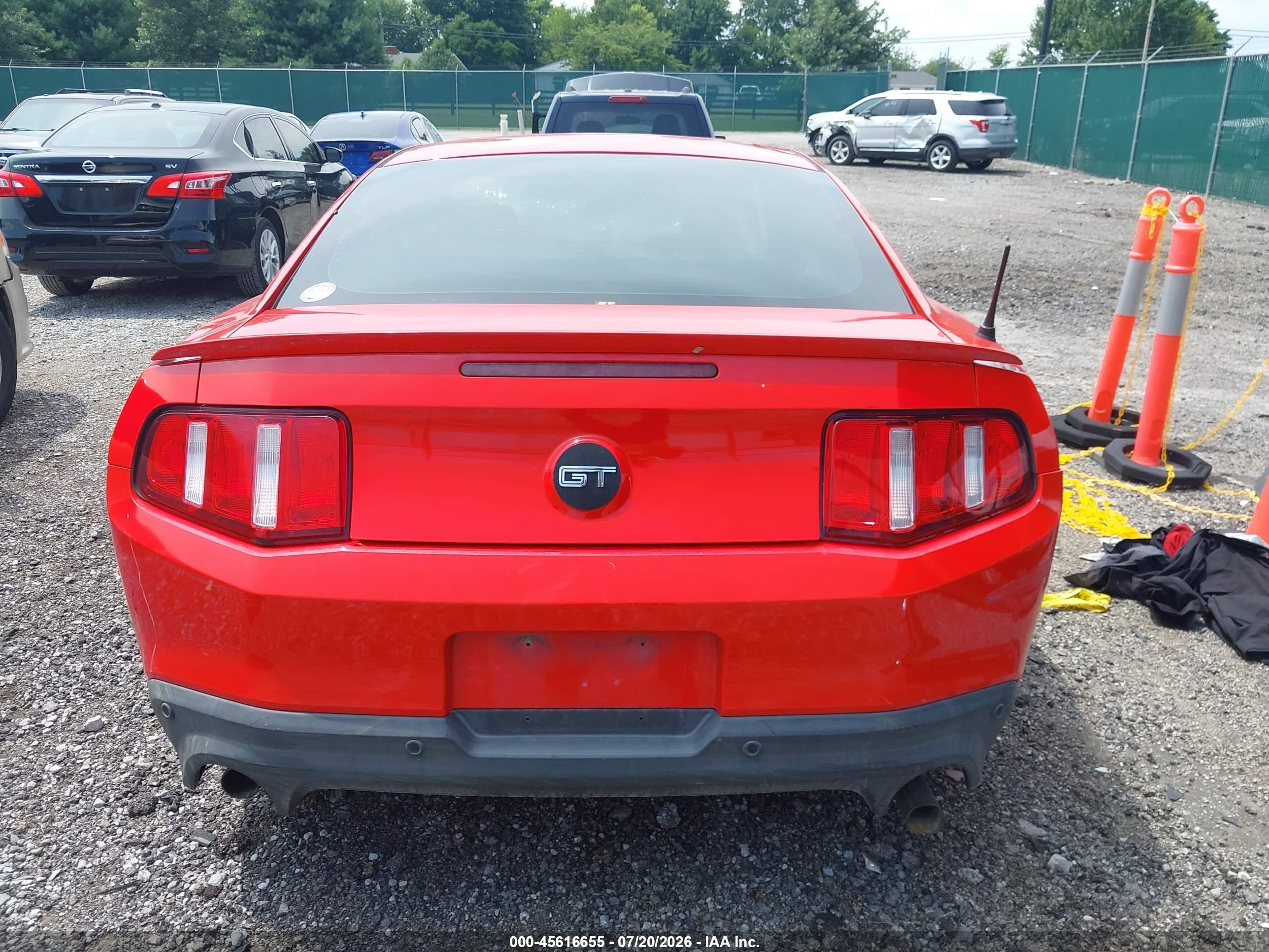 2012 Ford Mustang Gt Red vin: 1ZVBP8CF0C5240530