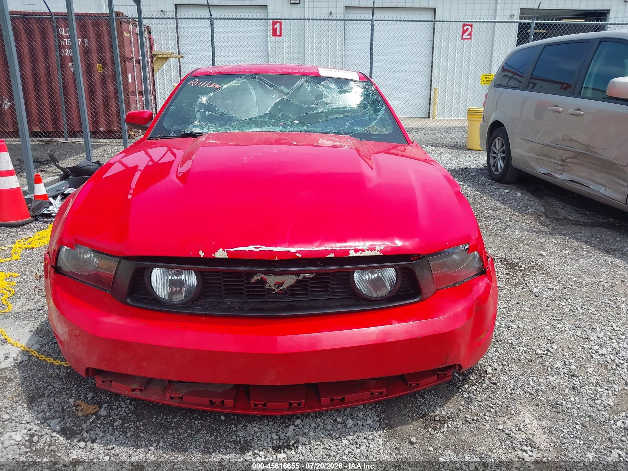 2012 Ford Mustang Gt Red vin: 1ZVBP8CF0C5240530