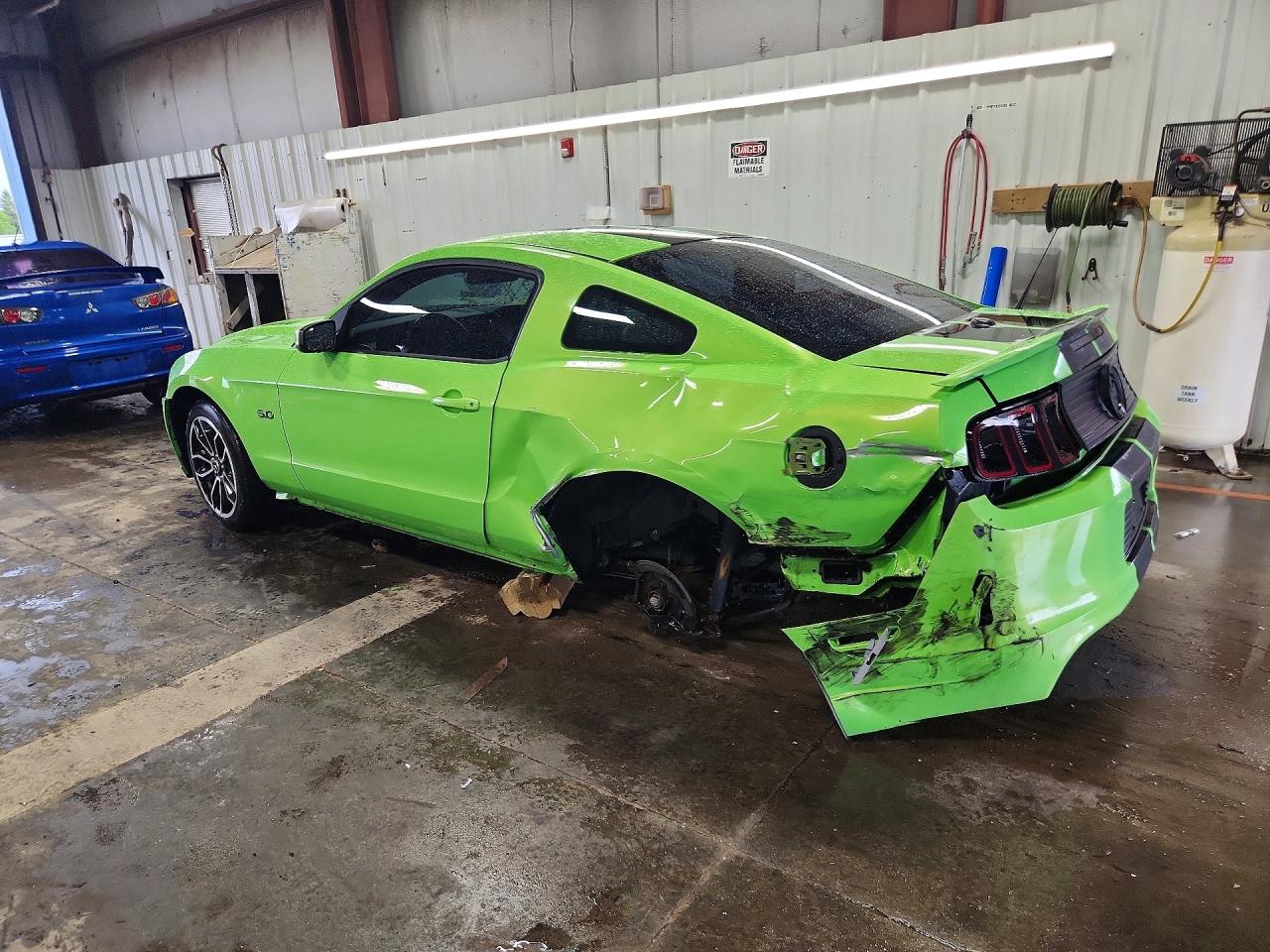 2014 Ford Mustang Gt Green vin: 1ZVBP8CF0E5203741