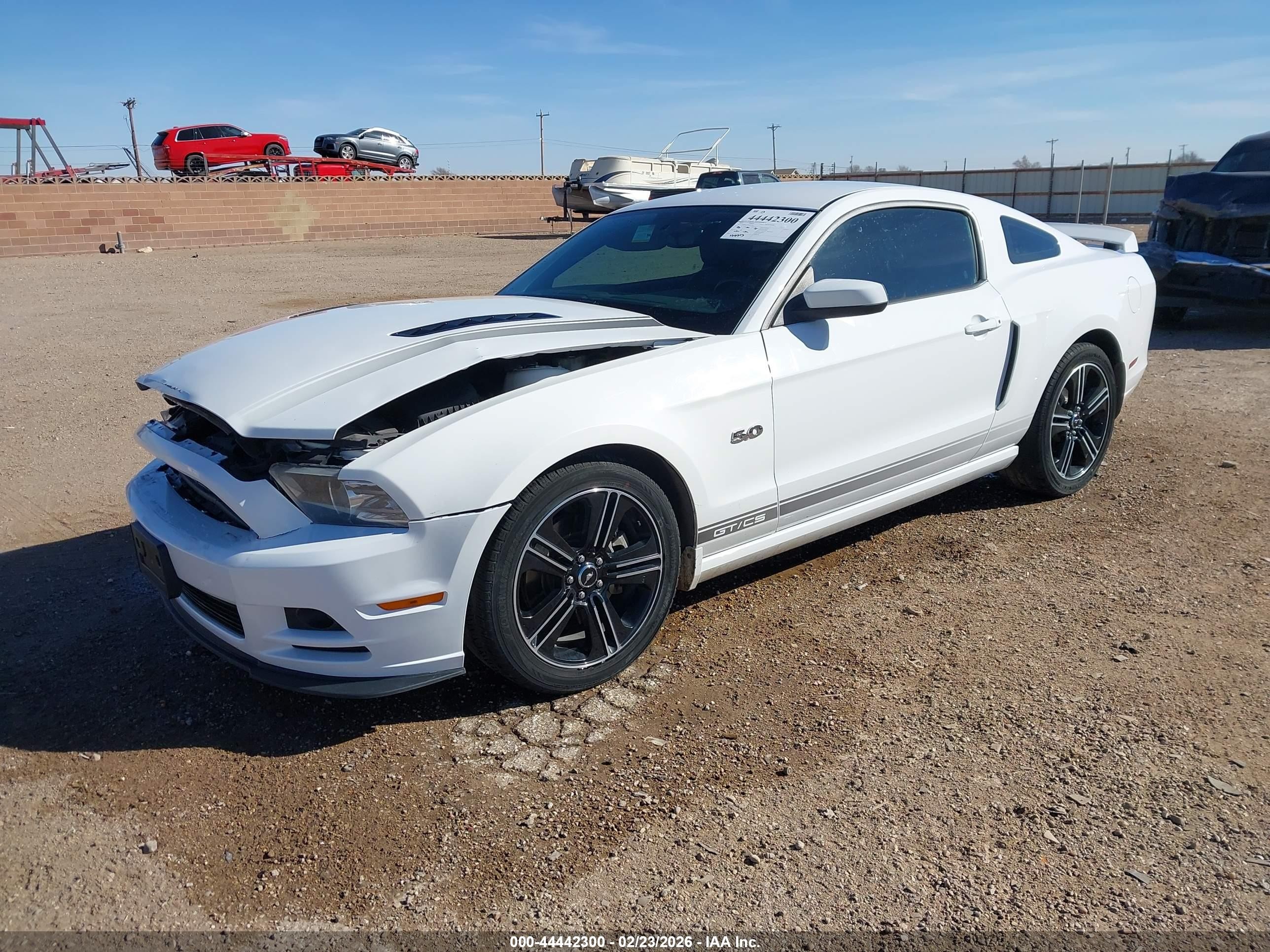 2014 Ford Mustang Gt Premium White vin: 1ZVBP8CF0E5249778