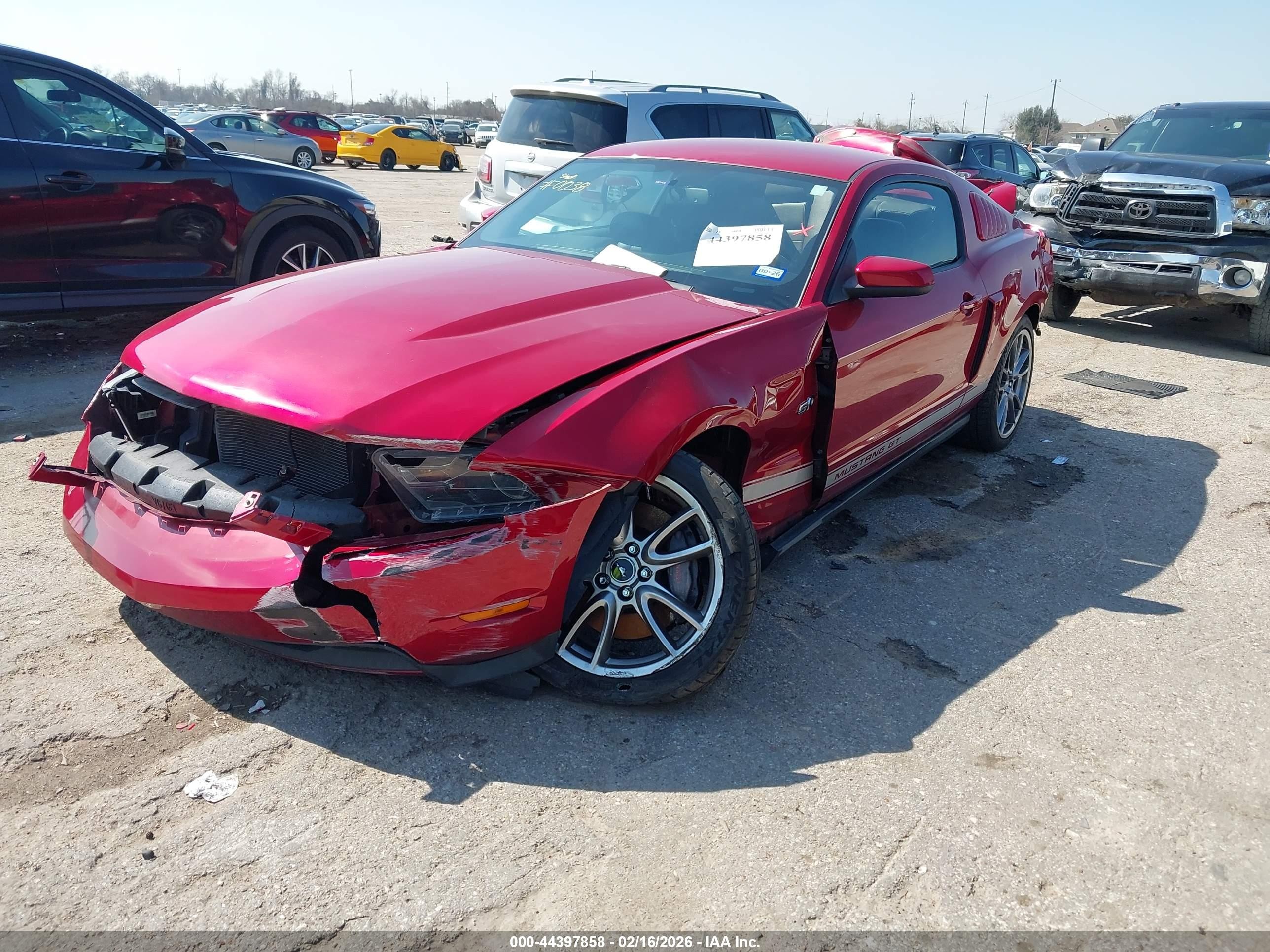 2012 Ford Mustang Gt Premium Red vin: 1ZVBP8CF1C5206208