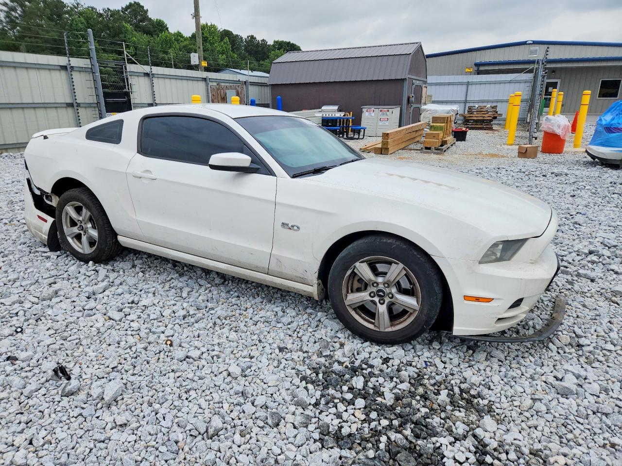2013 Ford Mustang Gt White vin: 1ZVBP8CF1D5232051