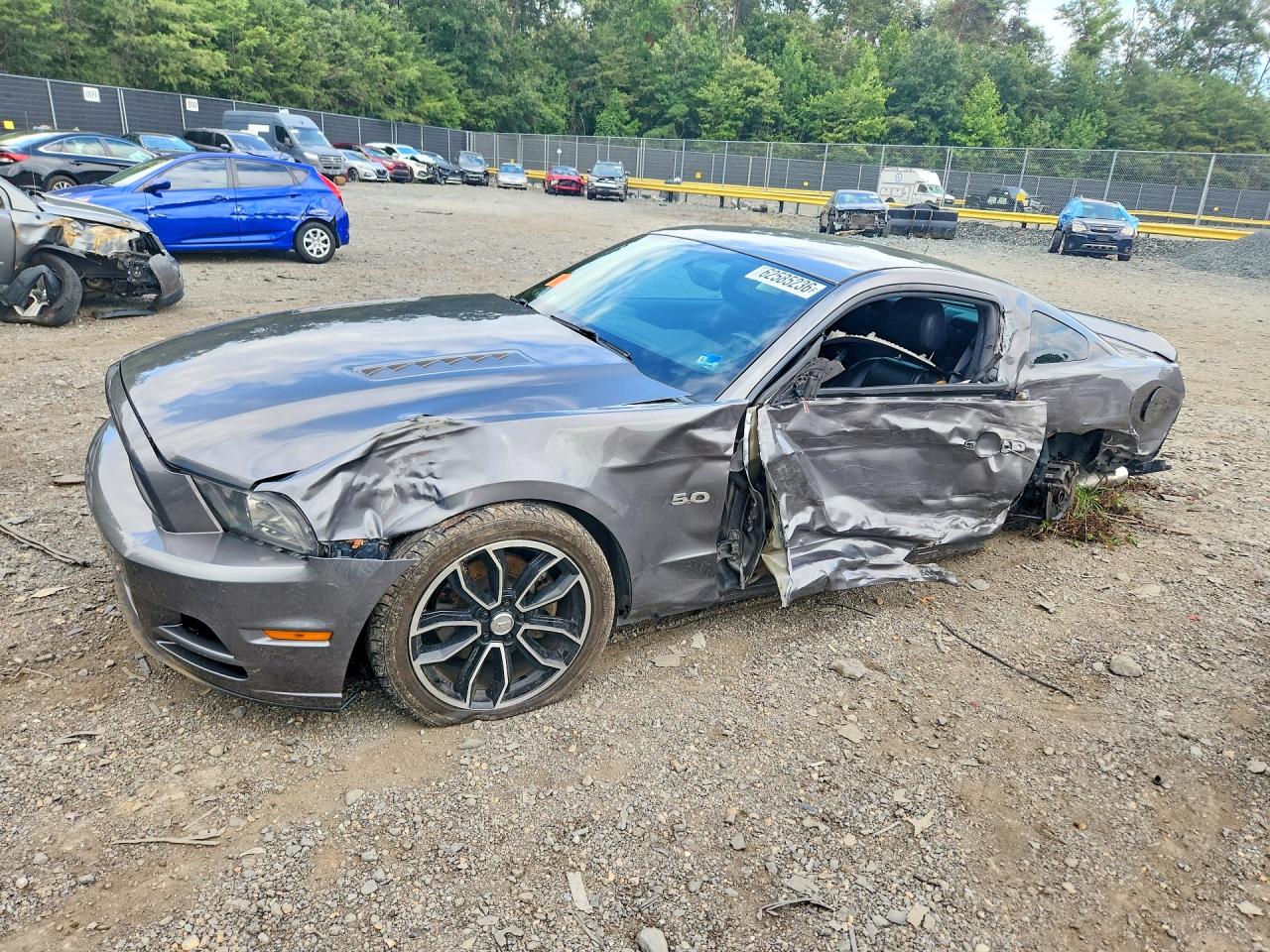 2013 Ford Mustang Gt Gray vin: 1ZVBP8CF1D5281931