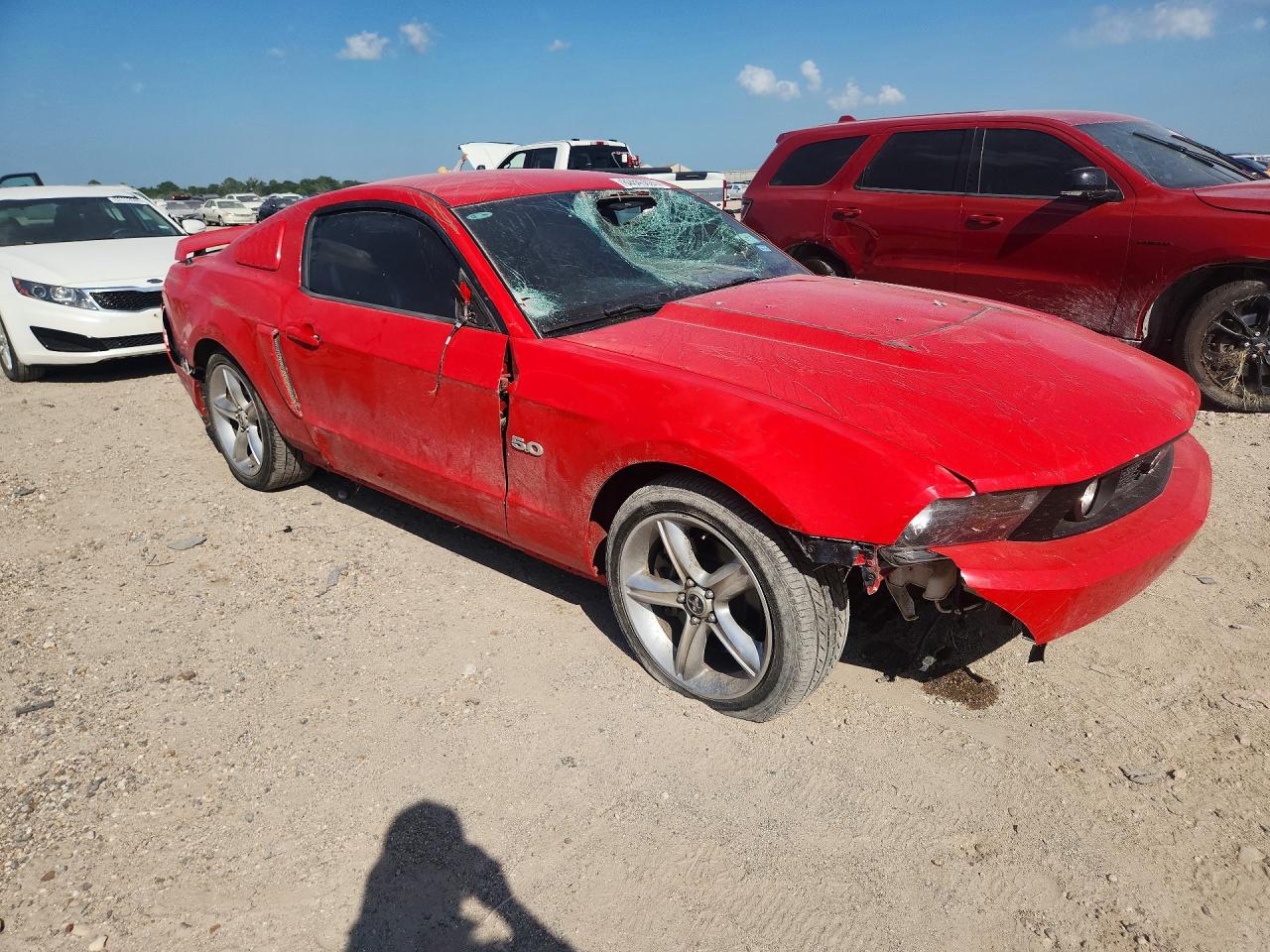 2012 Ford Mustang Gt Red vin: 1ZVBP8CF2C5240688
