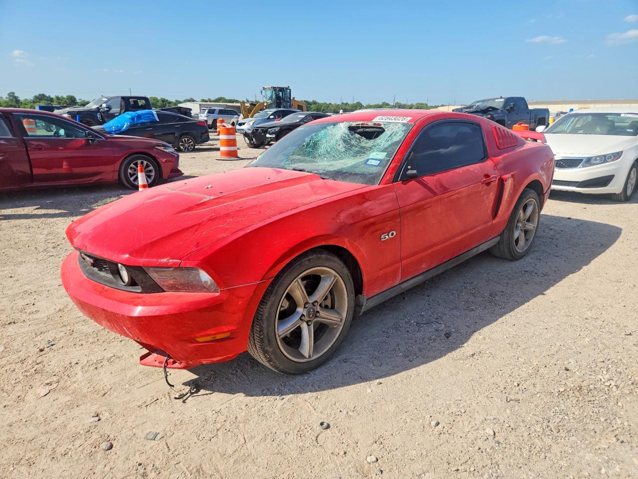 2012 Ford Mustang Gt Красный vin: 1ZVBP8CF2C5240688