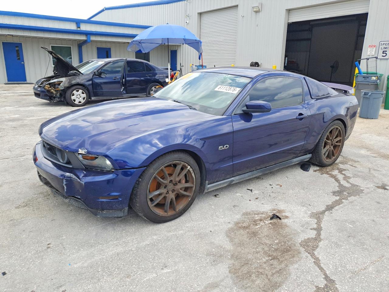 2012 Ford Mustang Gt Blue vin: 1ZVBP8CF2C5244353