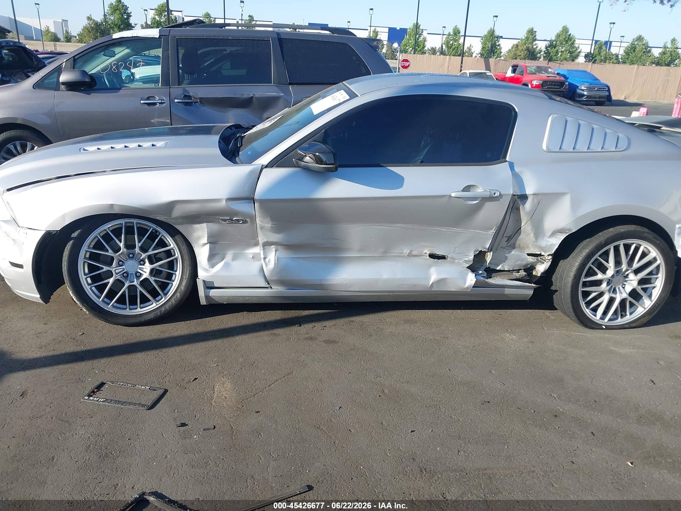 2013 Ford Mustang Gt/gt Premium Silver vin: 1ZVBP8CF2D5219325