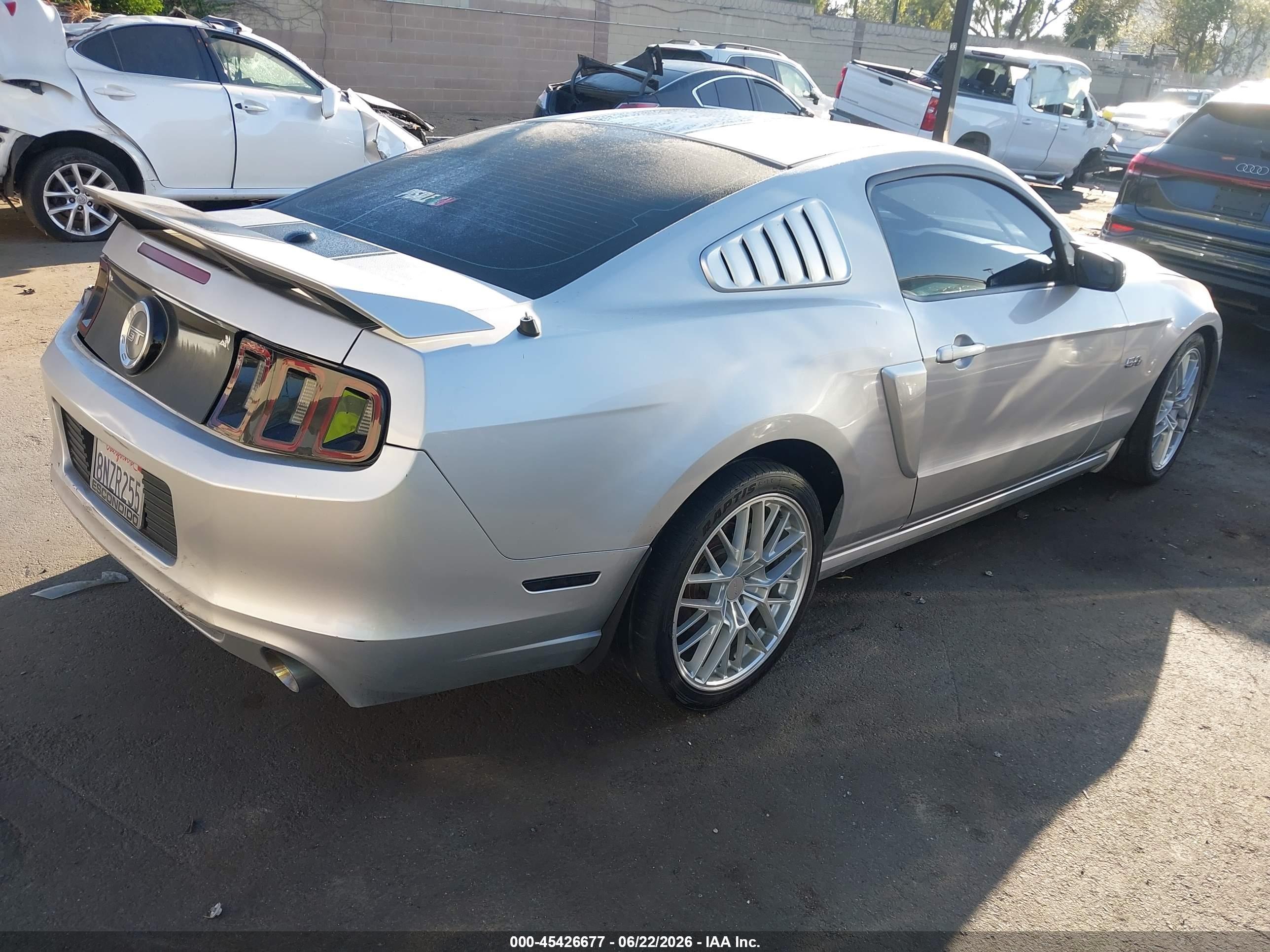 2013 Ford Mustang Gt/gt Premium Silver vin: 1ZVBP8CF2D5219325