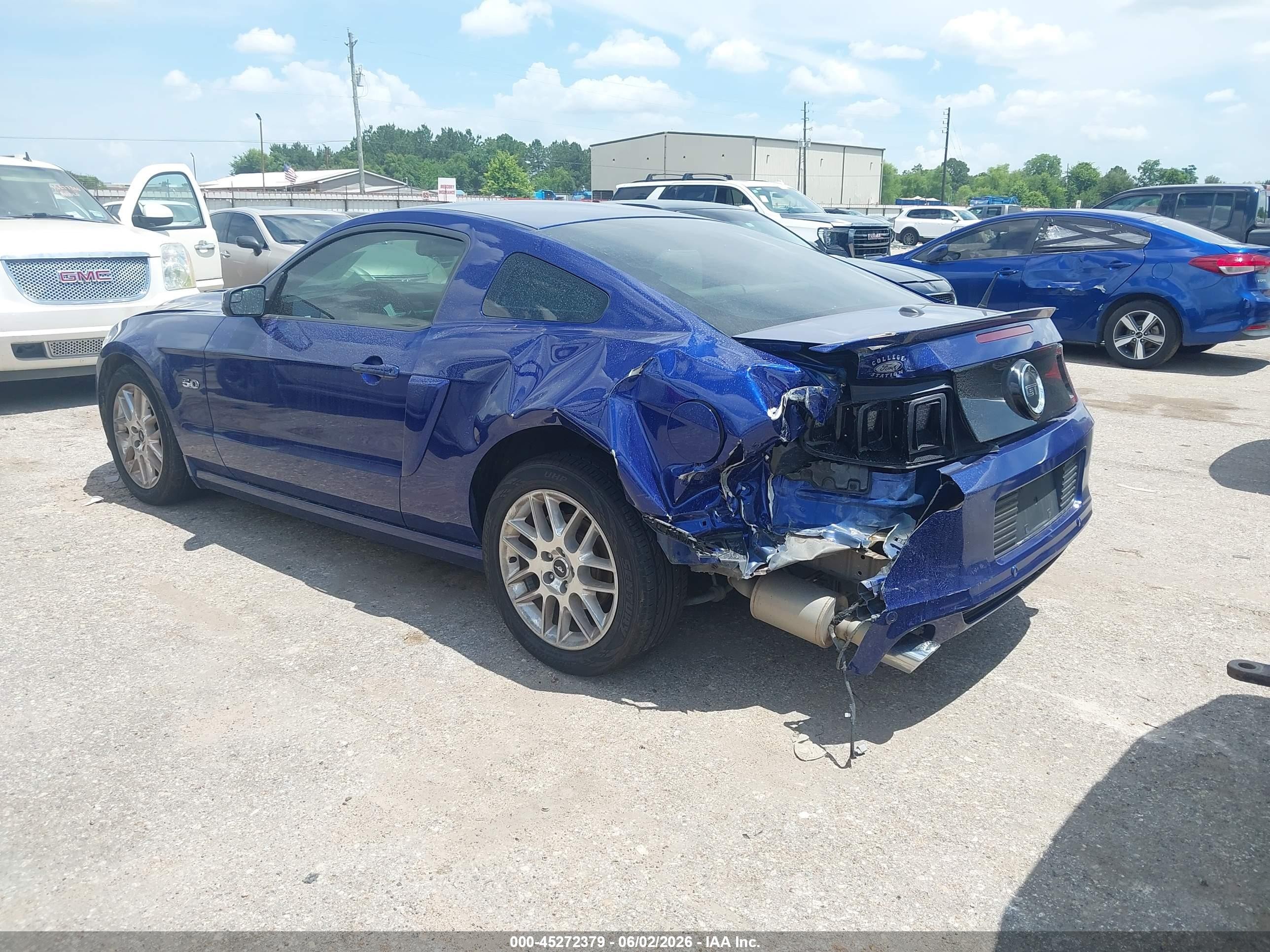 2013 Ford Mustang Gt Premium Blue vin: 1ZVBP8CF2D5221107