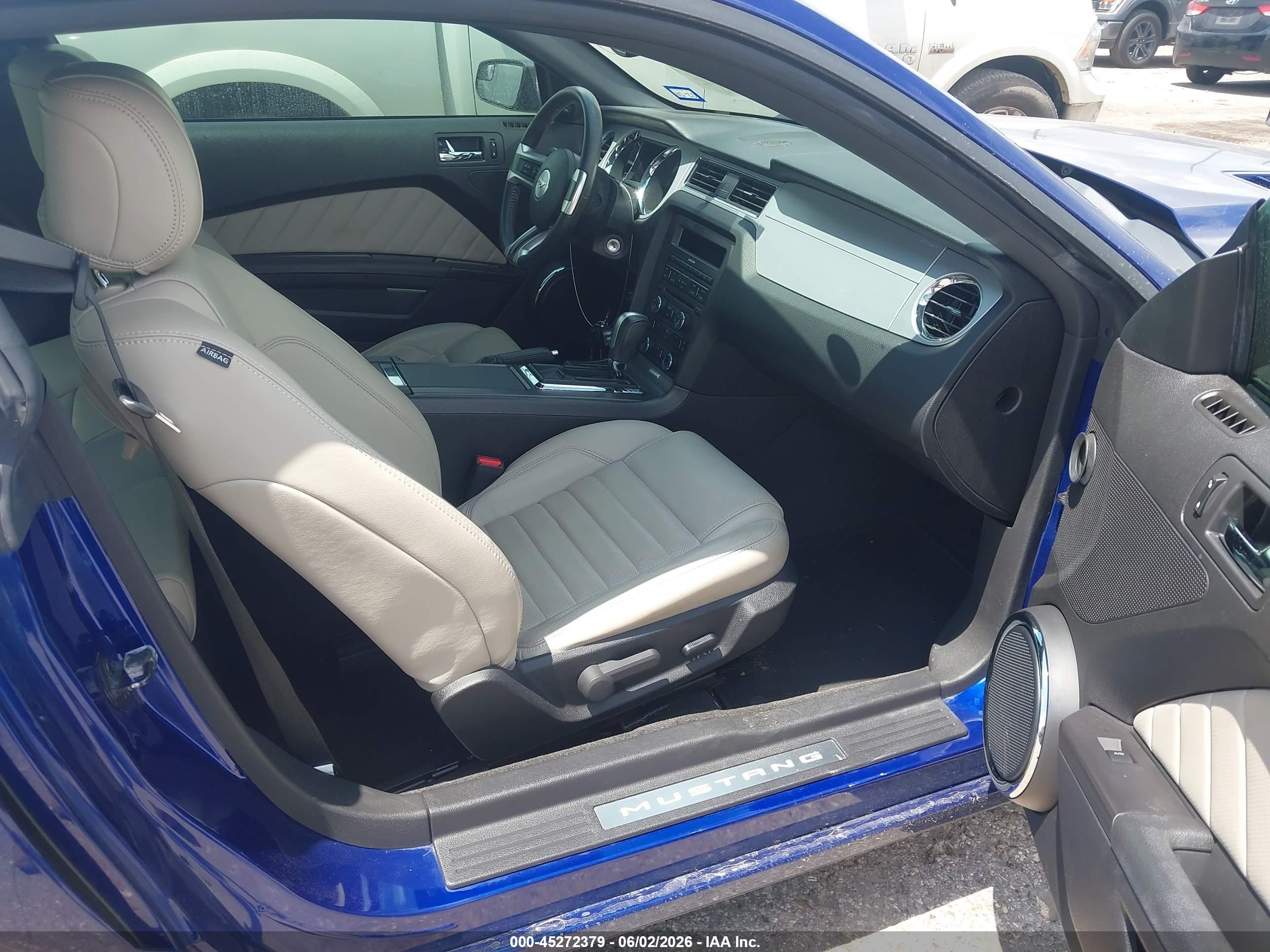 2013 Ford Mustang Gt Premium Blue vin: 1ZVBP8CF2D5221107