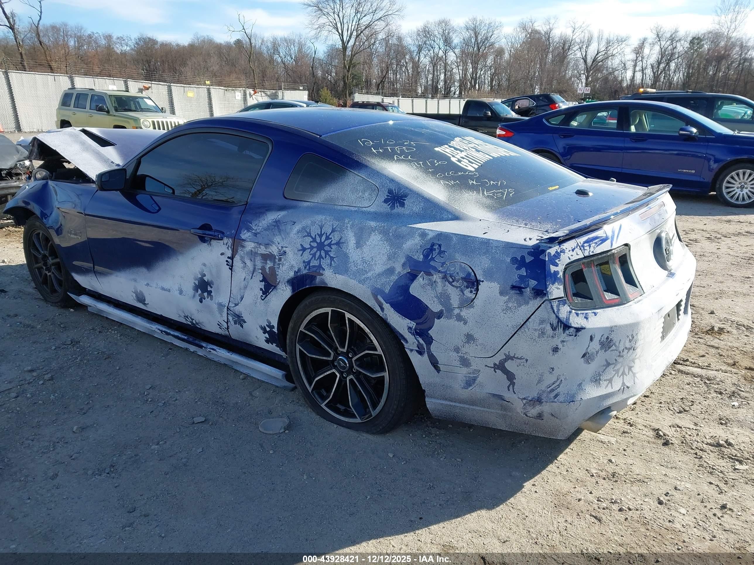 2013 Ford Mustang Gt Premium Blue vin: 1ZVBP8CF2D5284143