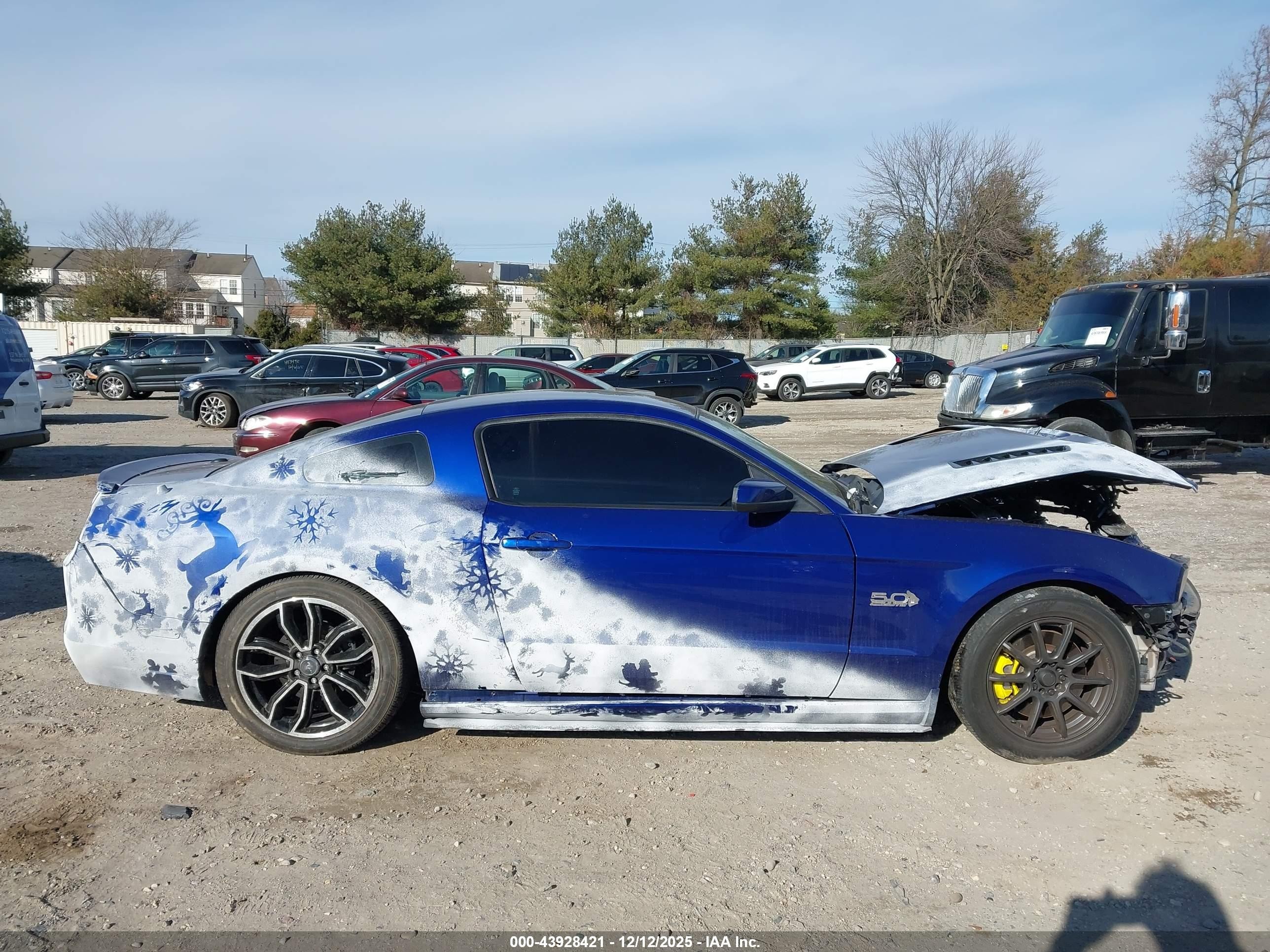 2013 Ford Mustang Gt Premium Blue vin: 1ZVBP8CF2D5284143