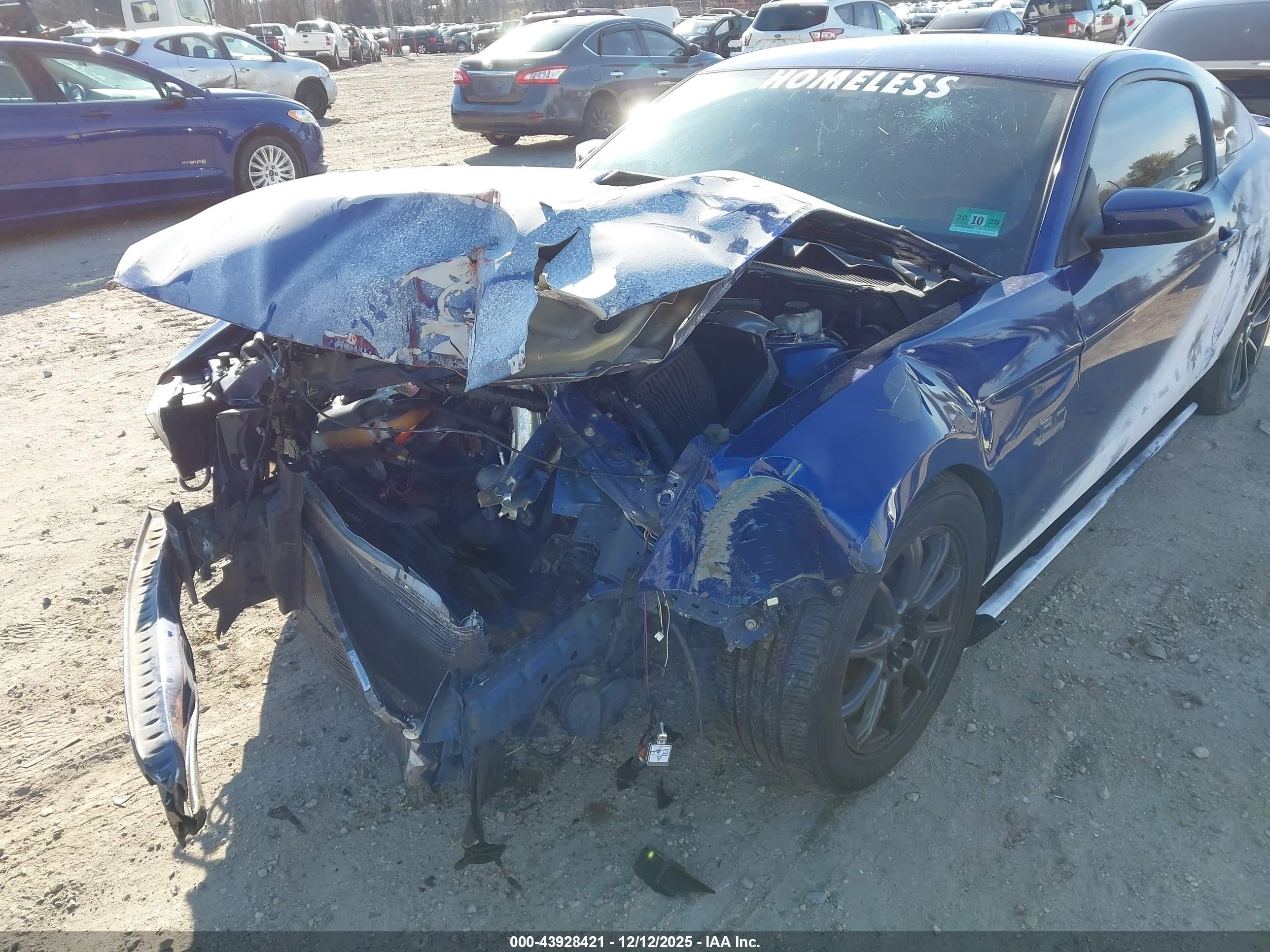 2013 Ford Mustang Gt Premium Blue vin: 1ZVBP8CF2D5284143