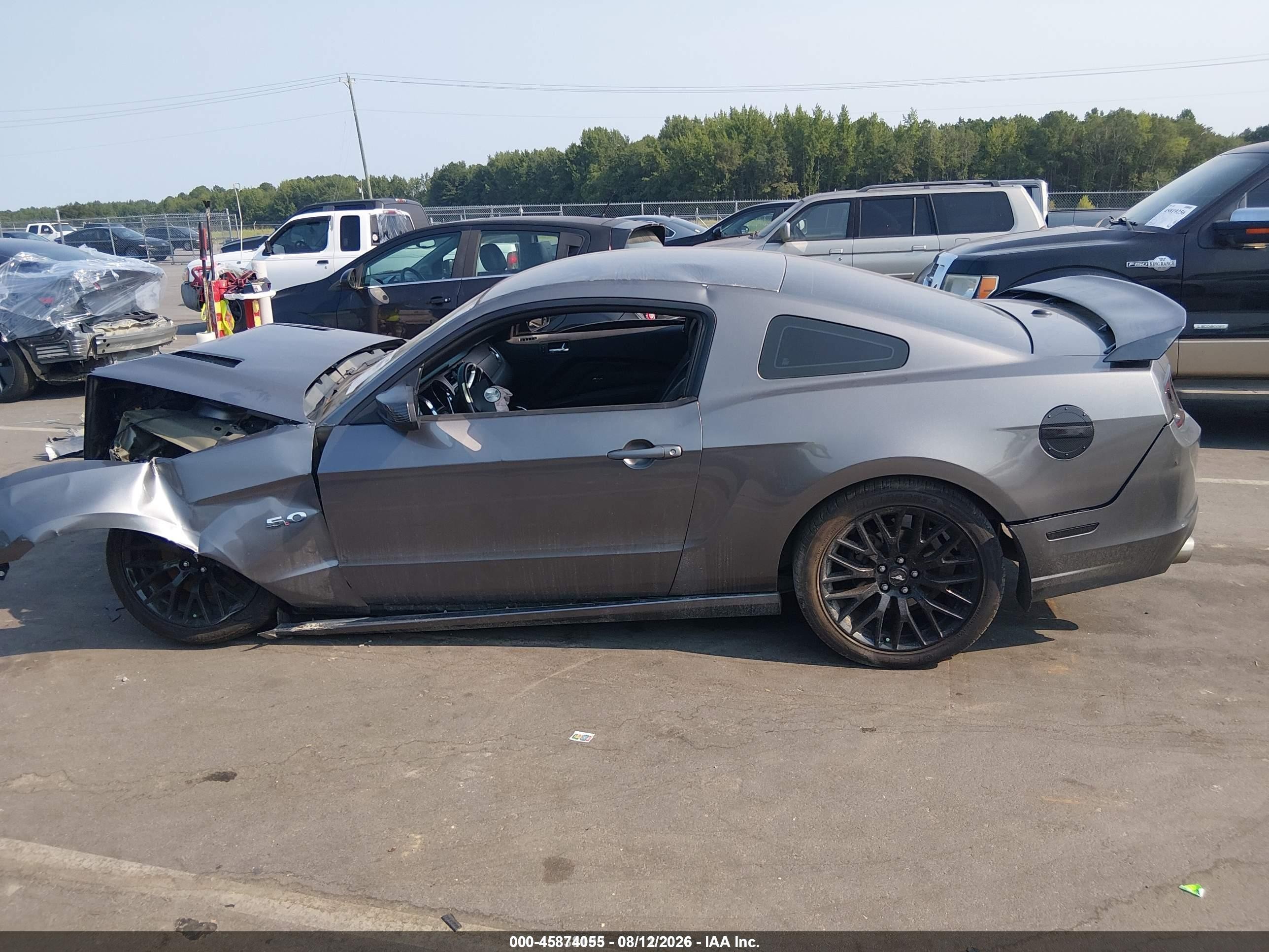 2014 Ford Mustang Gt Premium Gray vin: 1ZVBP8CF2E5221237