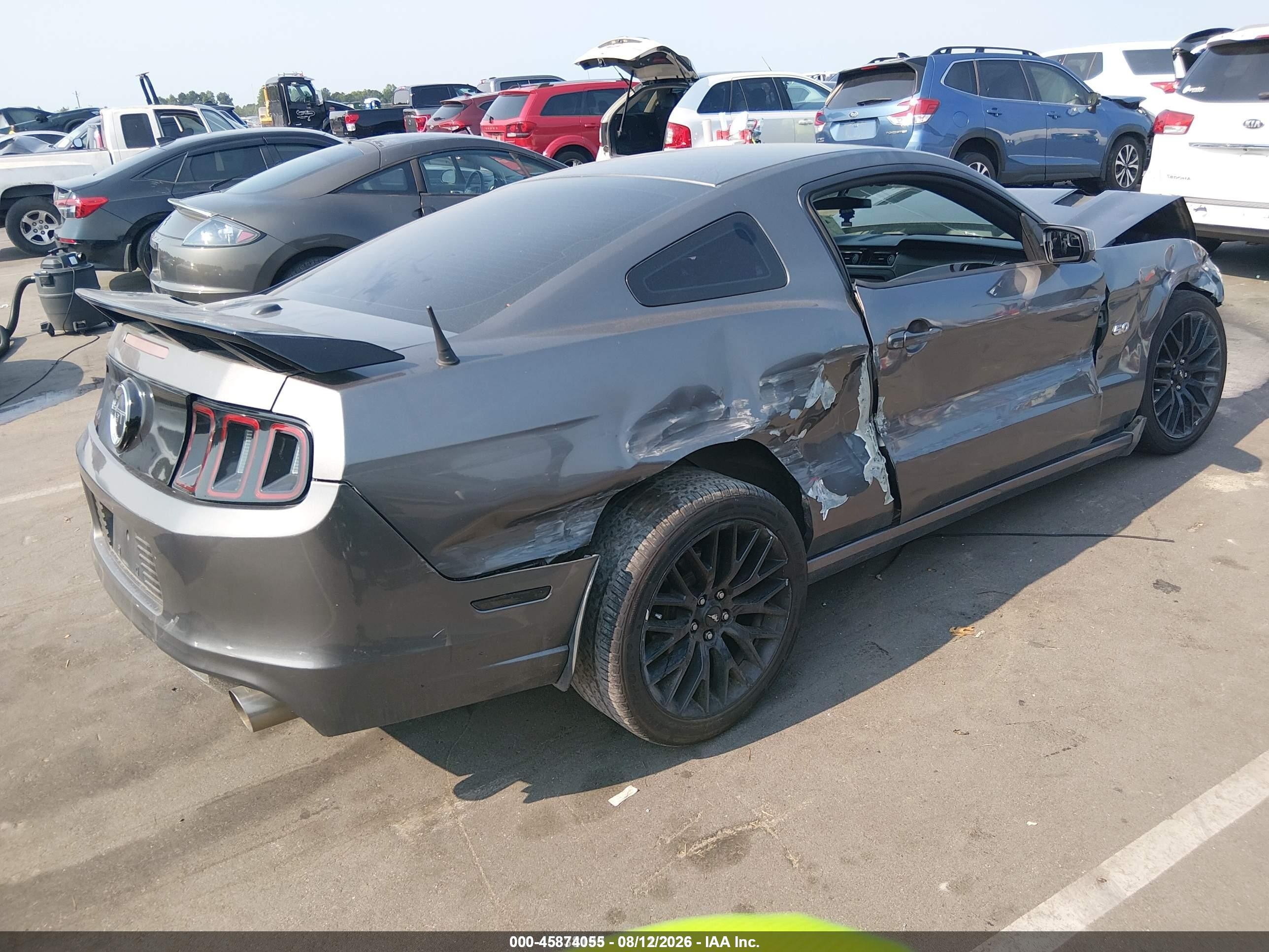 2014 Ford Mustang Gt Premium Gray vin: 1ZVBP8CF2E5221237