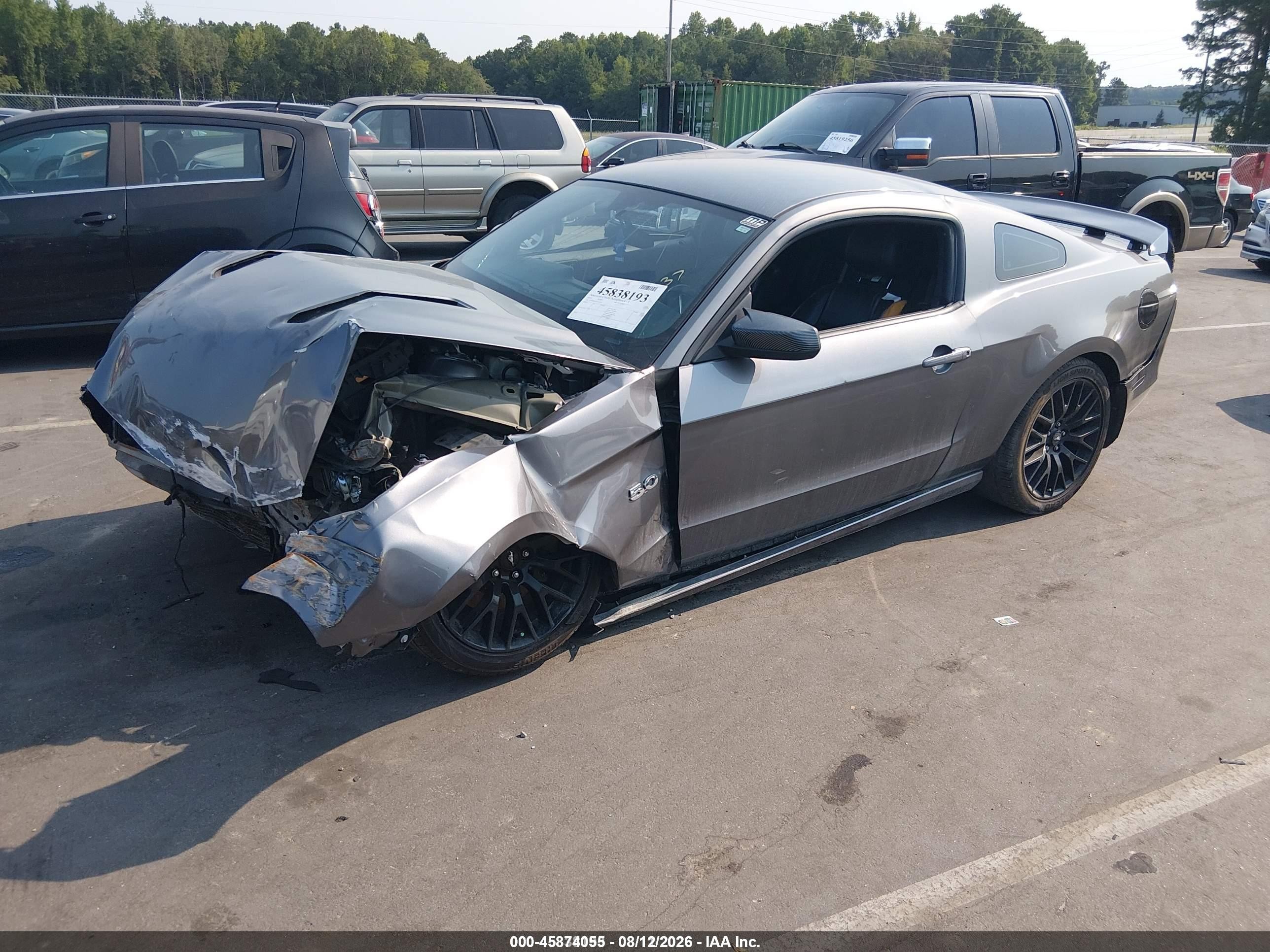 2014 Ford Mustang Gt Premium Gray vin: 1ZVBP8CF2E5221237
