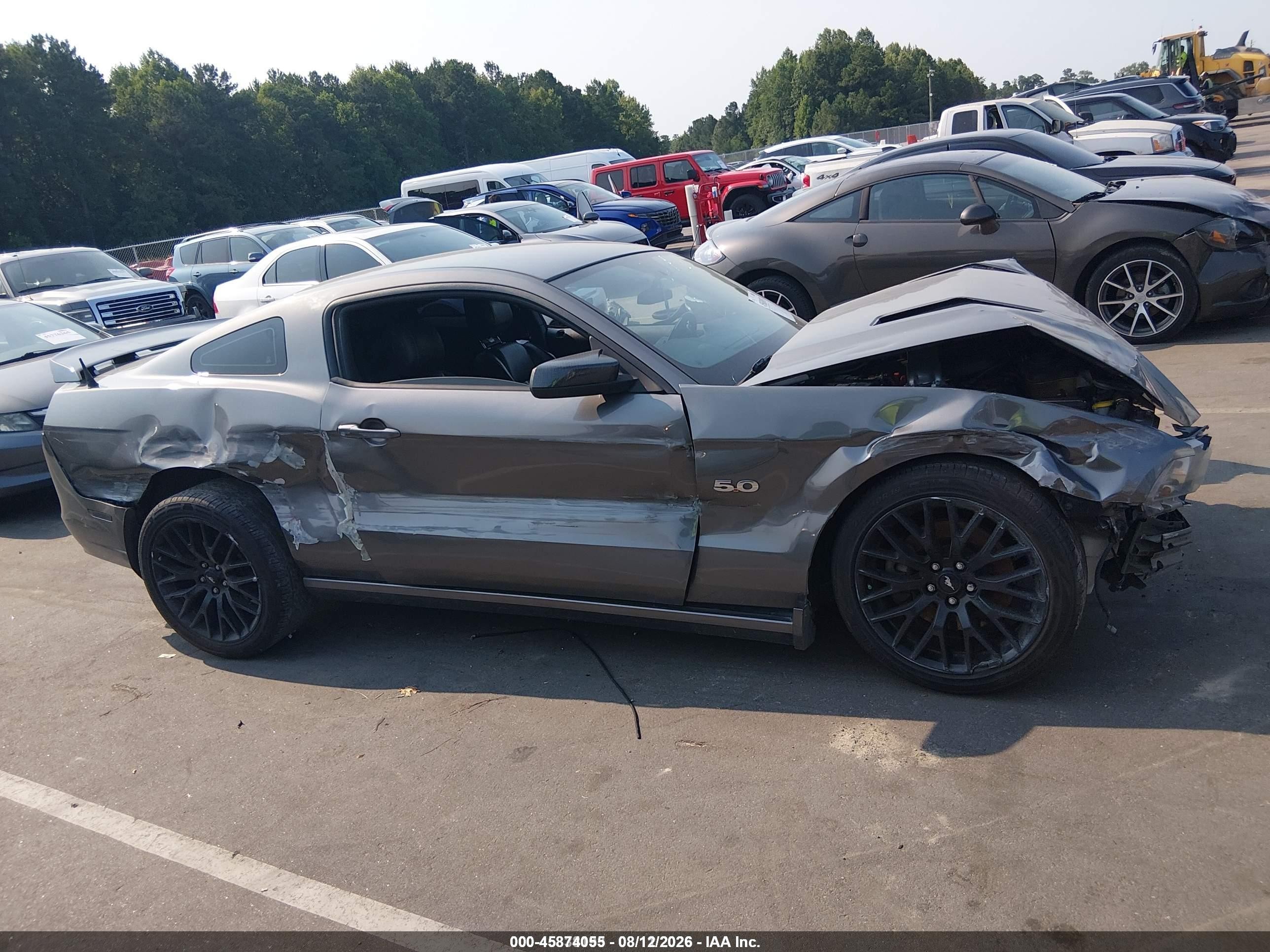 2014 Ford Mustang Gt Premium Gray vin: 1ZVBP8CF2E5221237