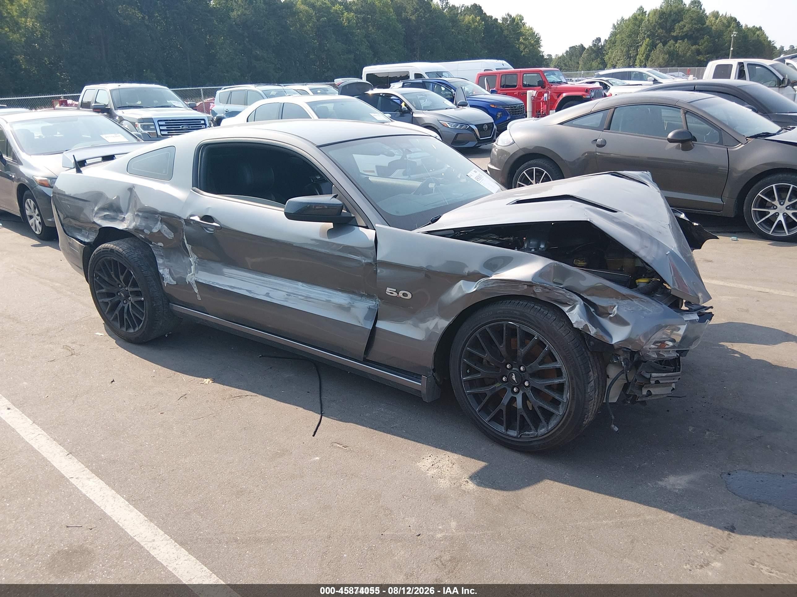2014 Ford Mustang Gt Premium Gray vin: 1ZVBP8CF2E5221237