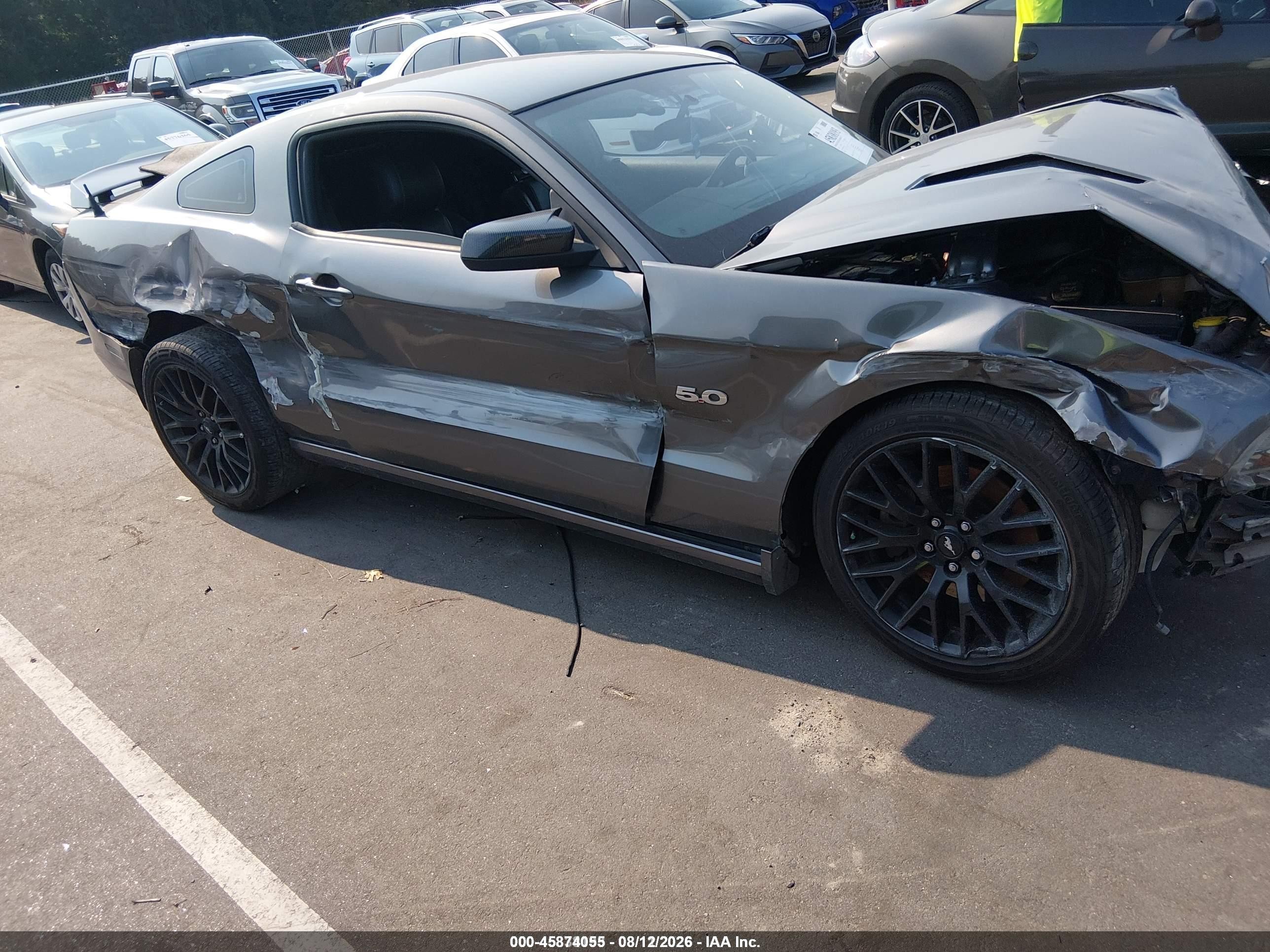 2014 Ford Mustang Gt Premium Gray vin: 1ZVBP8CF2E5221237