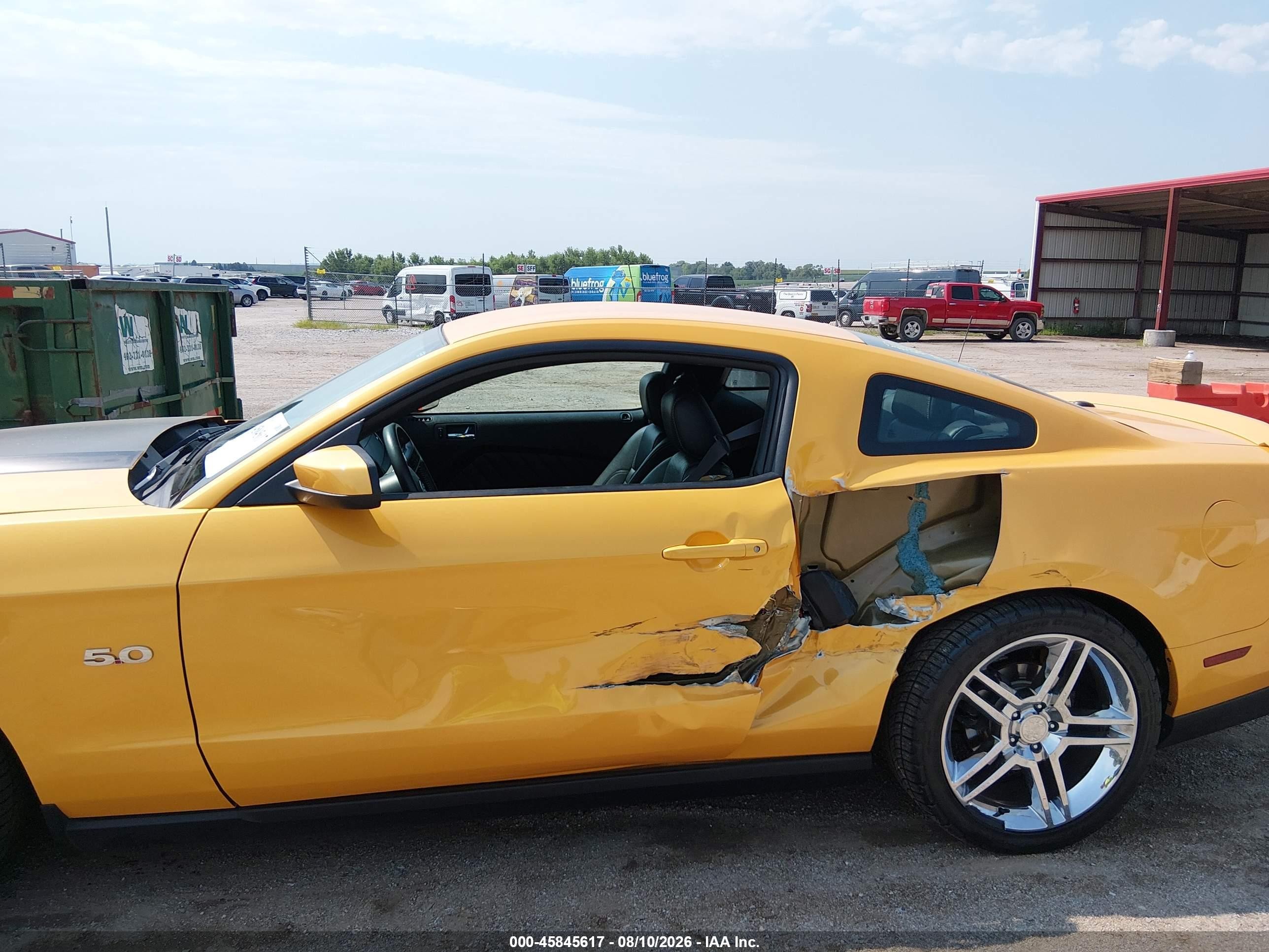 2011 Ford Mustang Gt Premium Yellow vin: 1ZVBP8CF3B5152103
