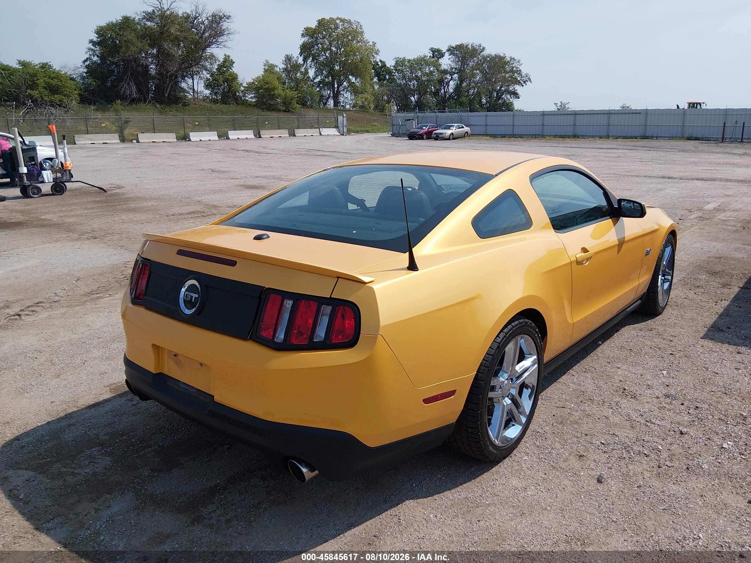 2011 Ford Mustang Gt Premium Yellow vin: 1ZVBP8CF3B5152103