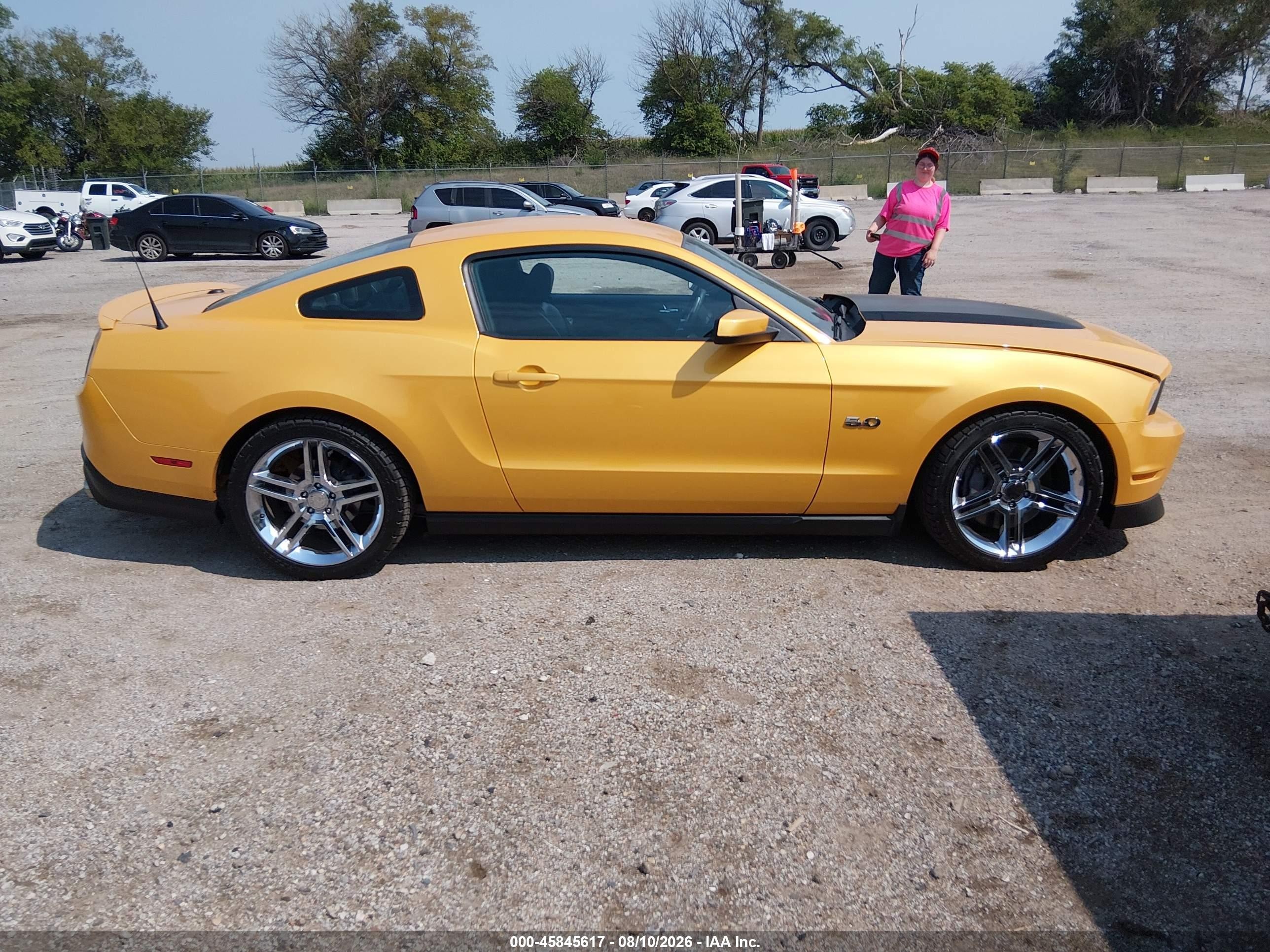 2011 Ford Mustang Gt Premium Yellow vin: 1ZVBP8CF3B5152103