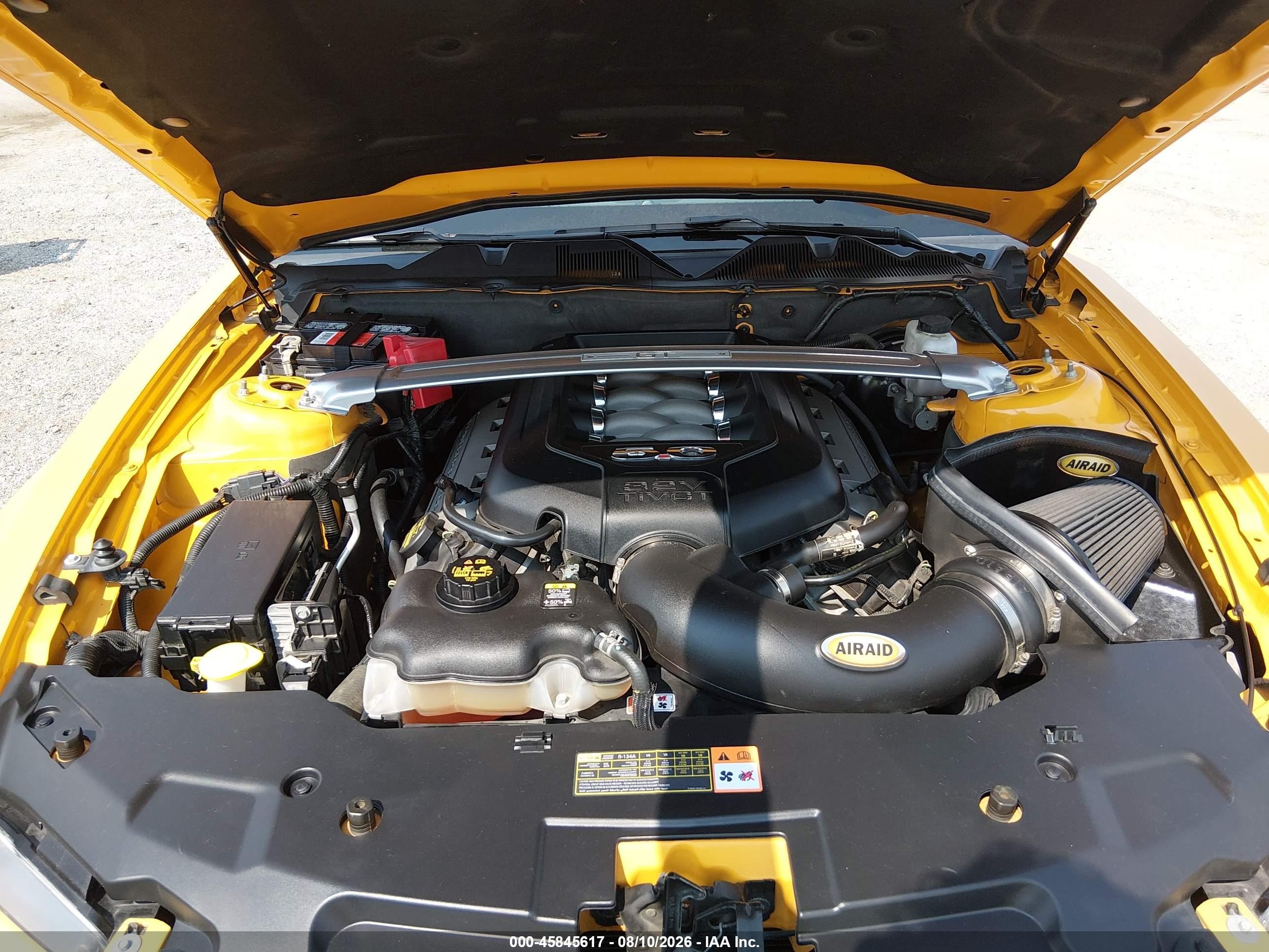 2011 Ford Mustang Gt Premium Yellow vin: 1ZVBP8CF3B5152103